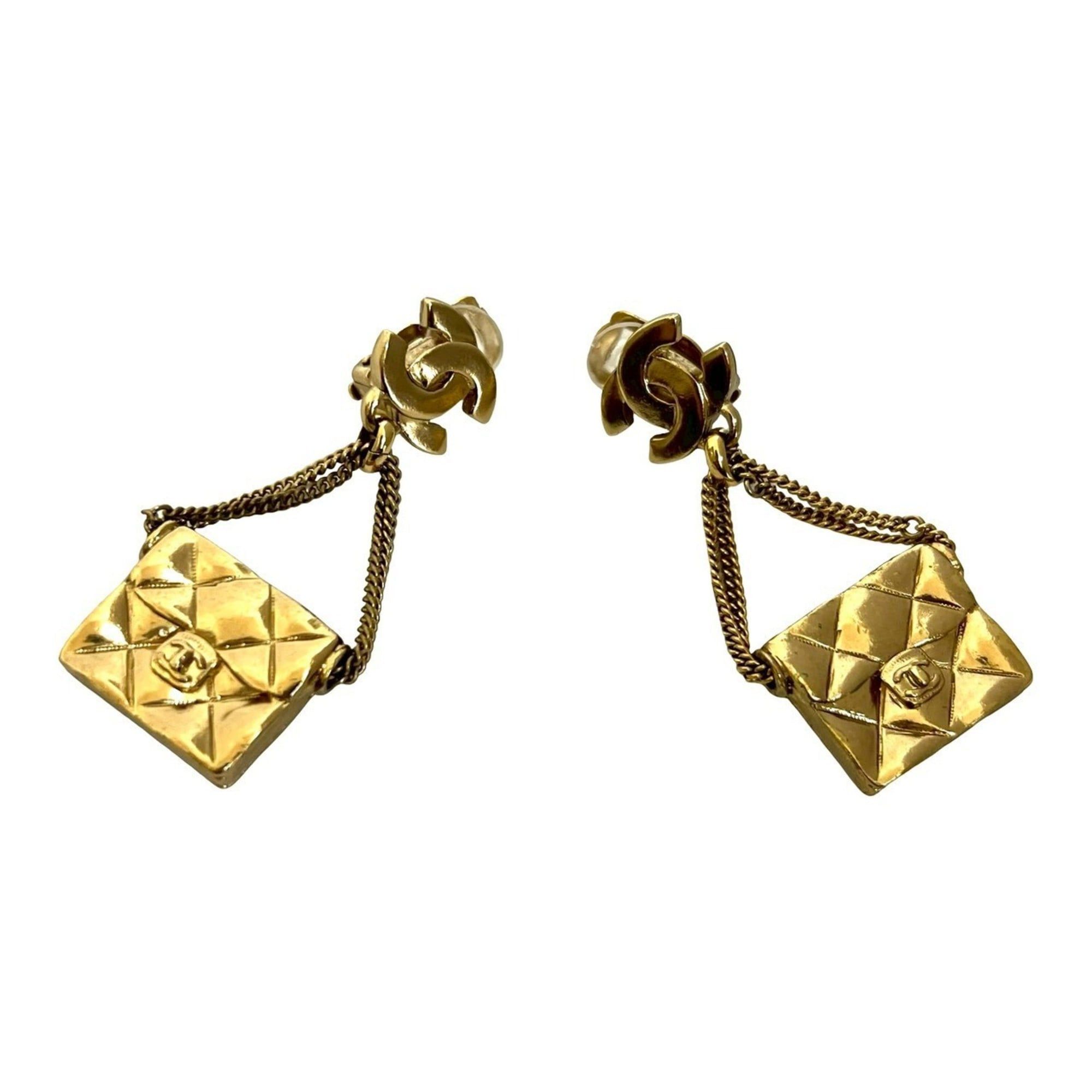 Chanel CHANEL Coco Mark Matelasse Bag Motif GP Earrings/Ear Cuffs Gold 17048 Size ONE SIZE - 5 Thumbnail