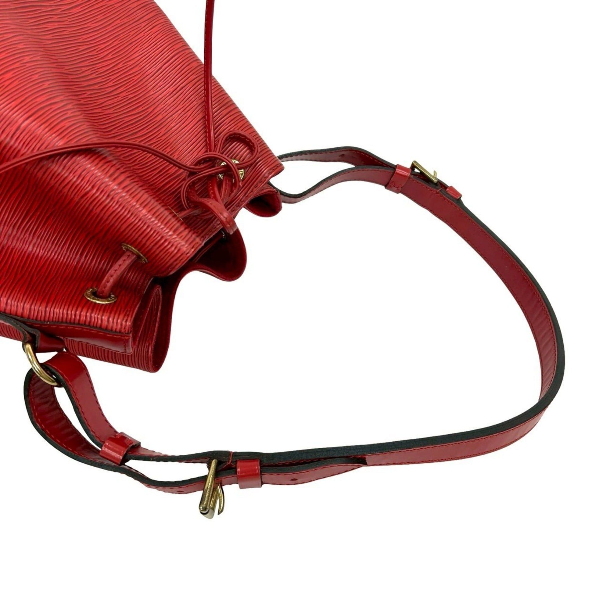 Louis Vuitton LOUIS VUITTON Petit Noe Epi Leather Drawstring Semi Shoulder Bag, Castilian Red, 438-7 Size ONE SIZE - 4 Thumbnail