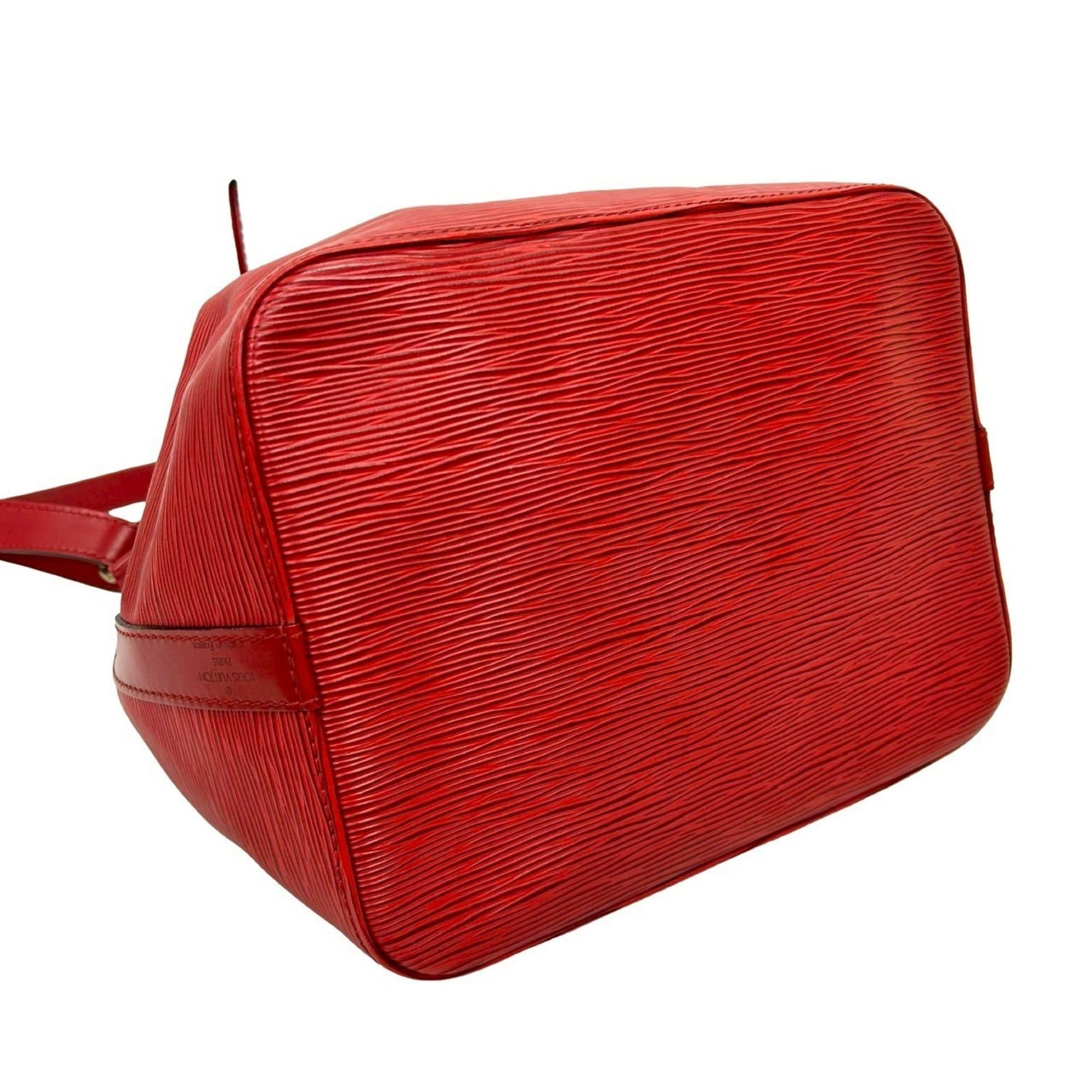 Louis Vuitton LOUIS VUITTON Petit Noe Epi Leather Drawstring Semi Shoulder Bag, Castilian Red, 438-7 Size ONE SIZE - 7 Thumbnail
