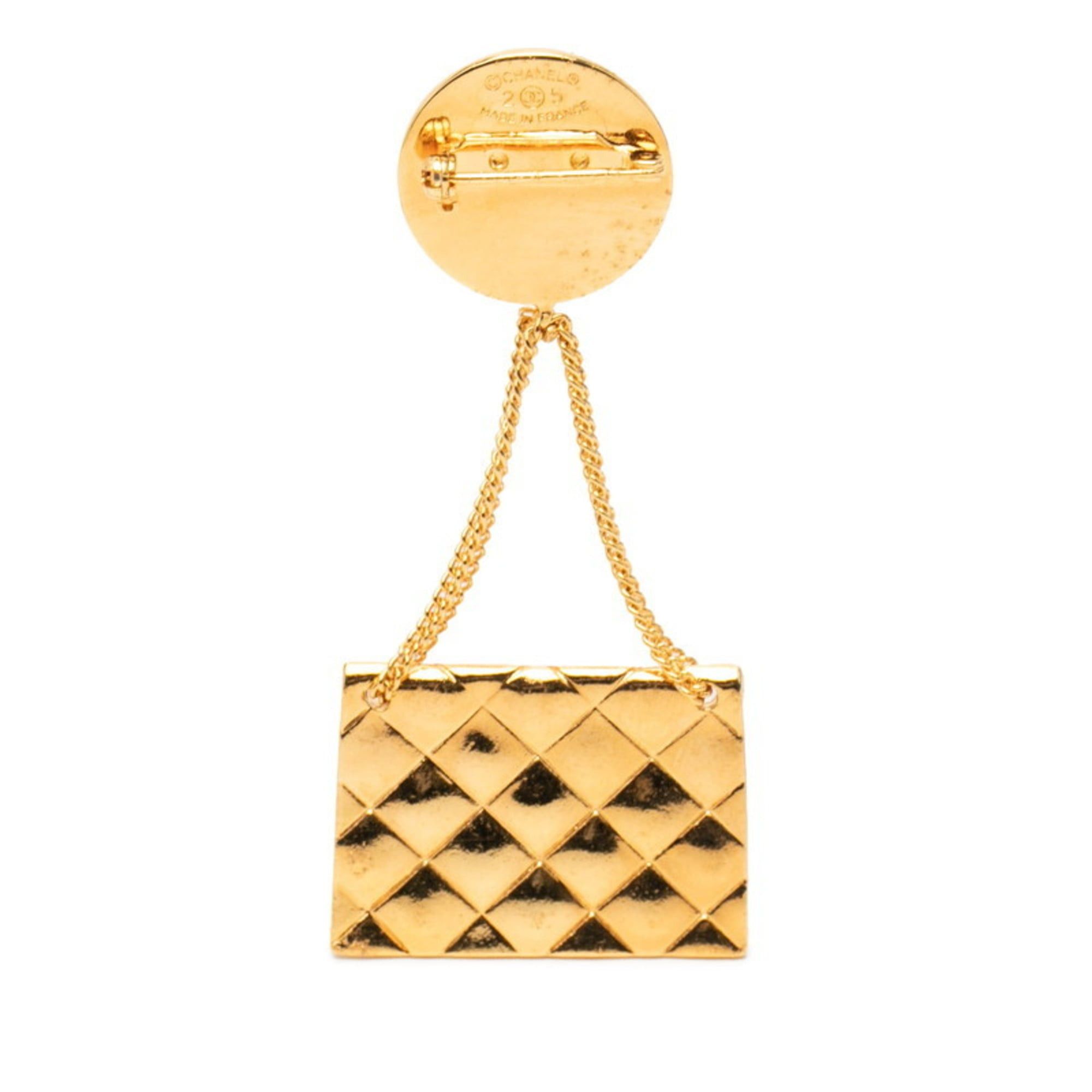 Chanel Vintage Chanel Coco Mark Matelasse Bag Motif Brooch, Gold Plated, Women's, CHANEL Size ONE SIZE - 2 Thumbnail