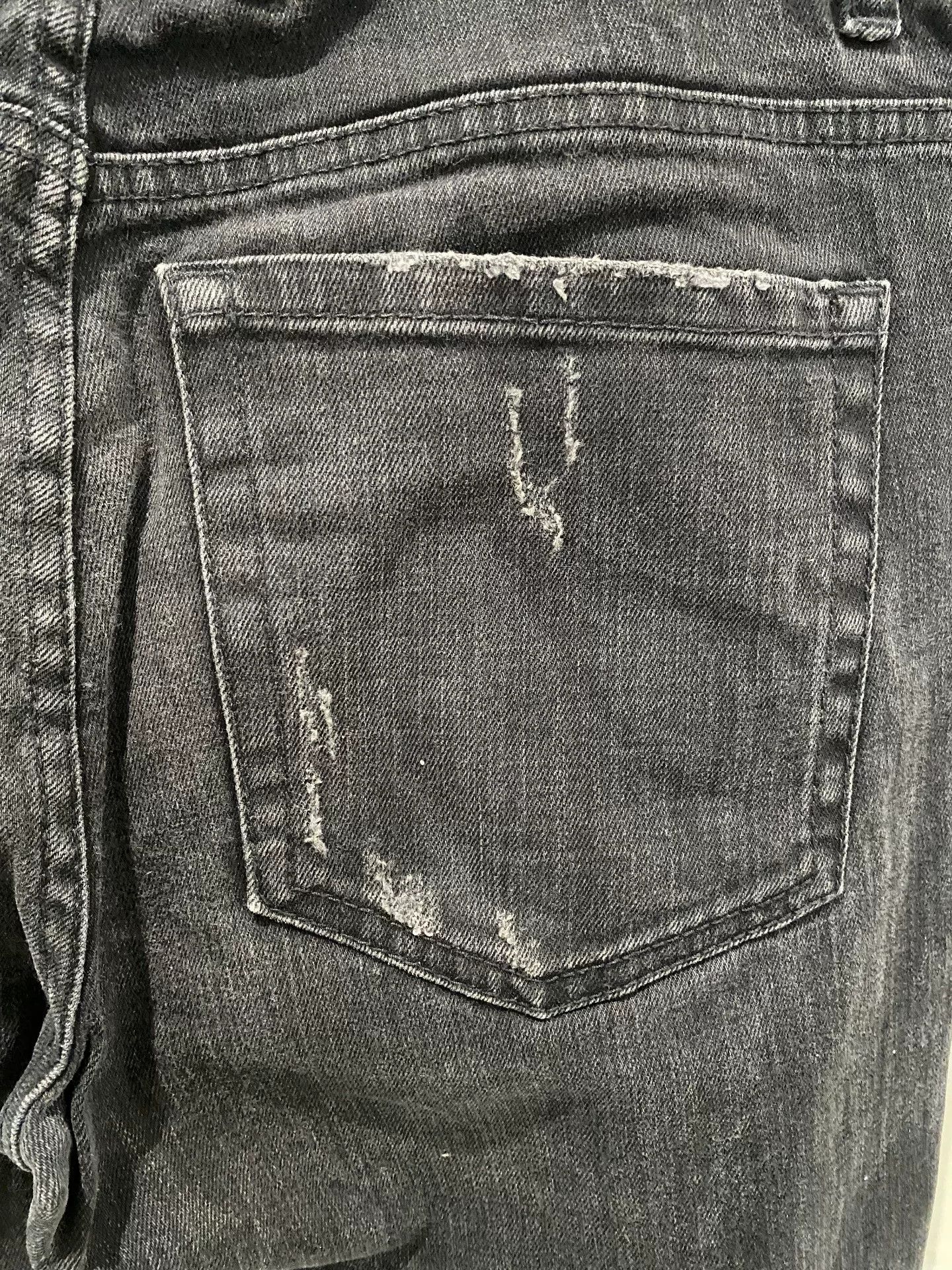 Represent Clo. Italian Black Distressed Embroidered Denim Pants Size US 32 / EU 48 - 6 Thumbnail