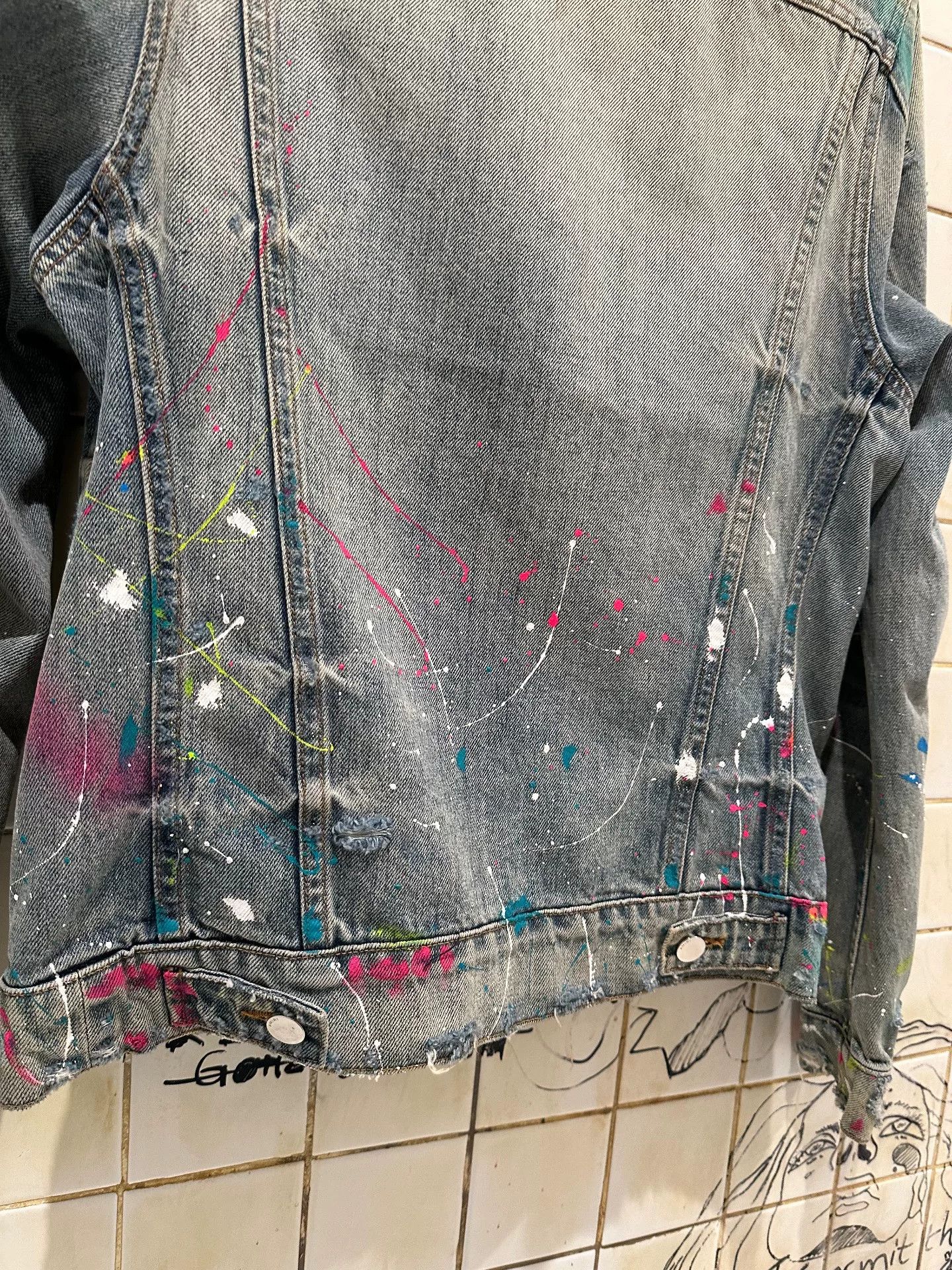 Amiri AMIRI Colorful Painted Denim Jacket Size S / US 4 / IT 40 - 9 Thumbnail
