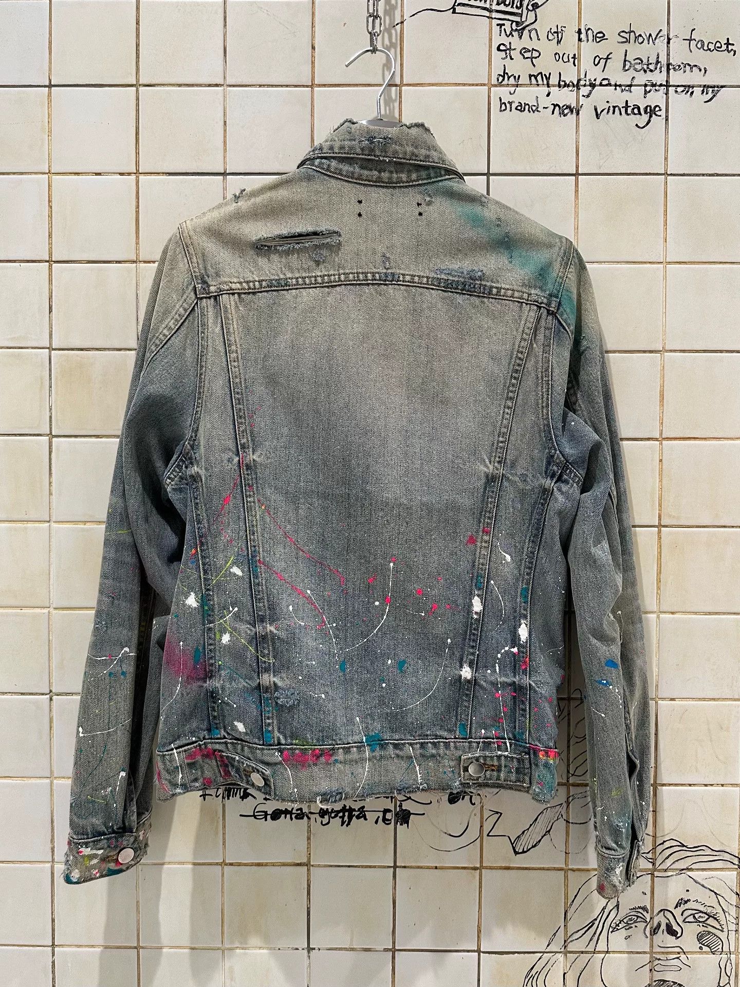 Amiri AMIRI Colorful Painted Denim Jacket Size S / US 4 / IT 40 - 2 Thumbnail