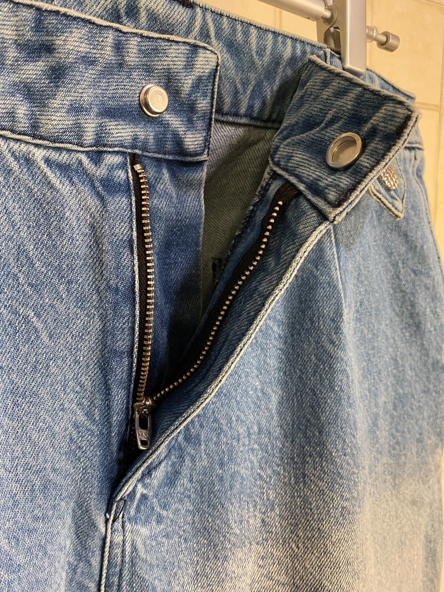 The Last Conspiracy Vintage Wide-Leg Denim Pants with Zipper Size US 32 / EU 48 - 4 Thumbnail