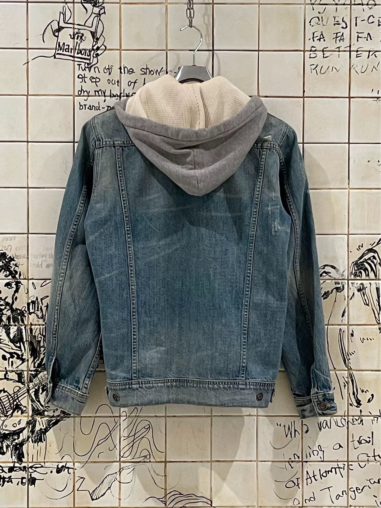Greg Lauren Greg Lauren Layered Hooded Denim Jacket Size US M / EU 48-50 / 2 - 2 Thumbnail