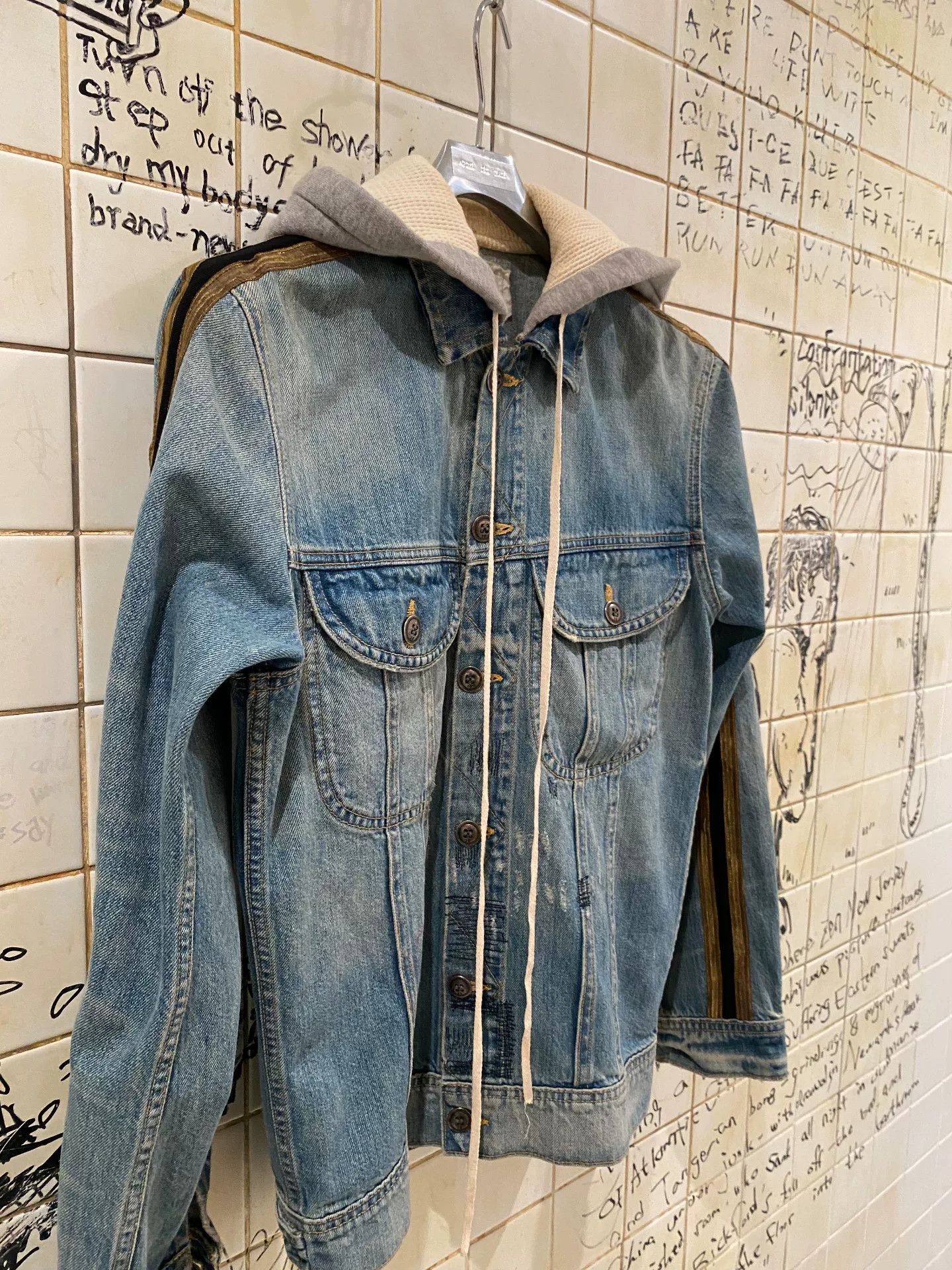 Greg Lauren Greg Lauren Layered Hooded Denim Jacket Size US M / EU 48-50 / 2 - 3 Thumbnail