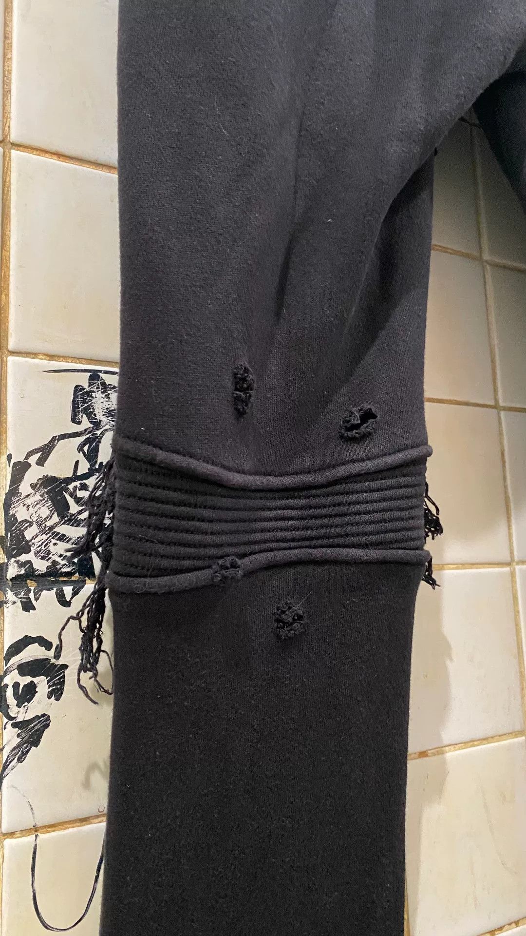 Amiri Amiri Distressed Zippered Sweatpants Size US 26 / EU 42 - 5 Thumbnail