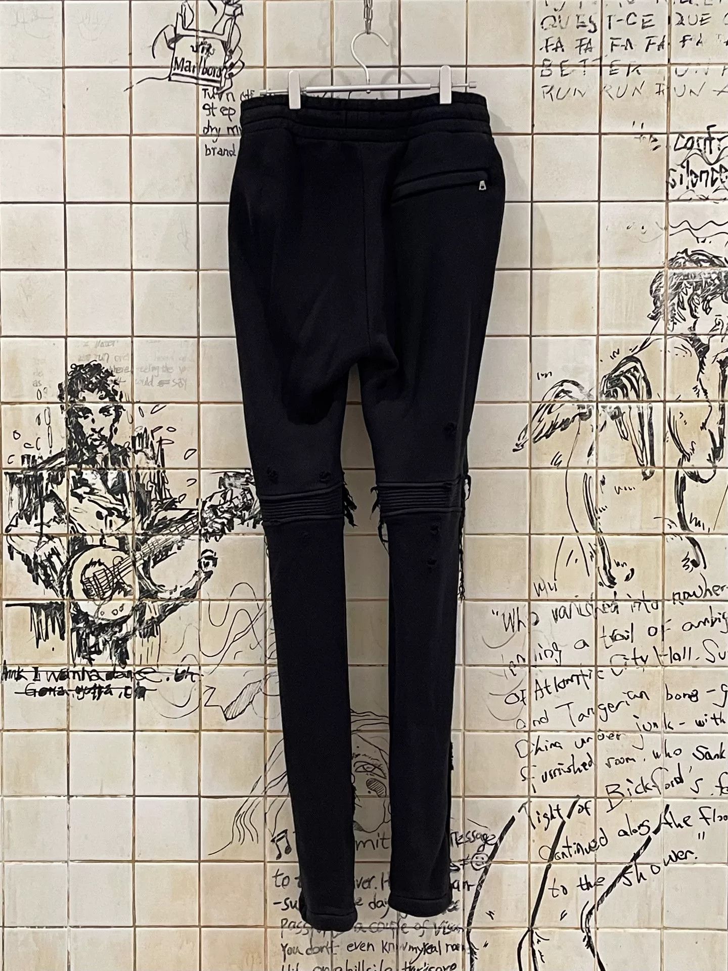 Amiri Amiri Distressed Zippered Sweatpants Size US 26 / EU 42 - 2 Thumbnail