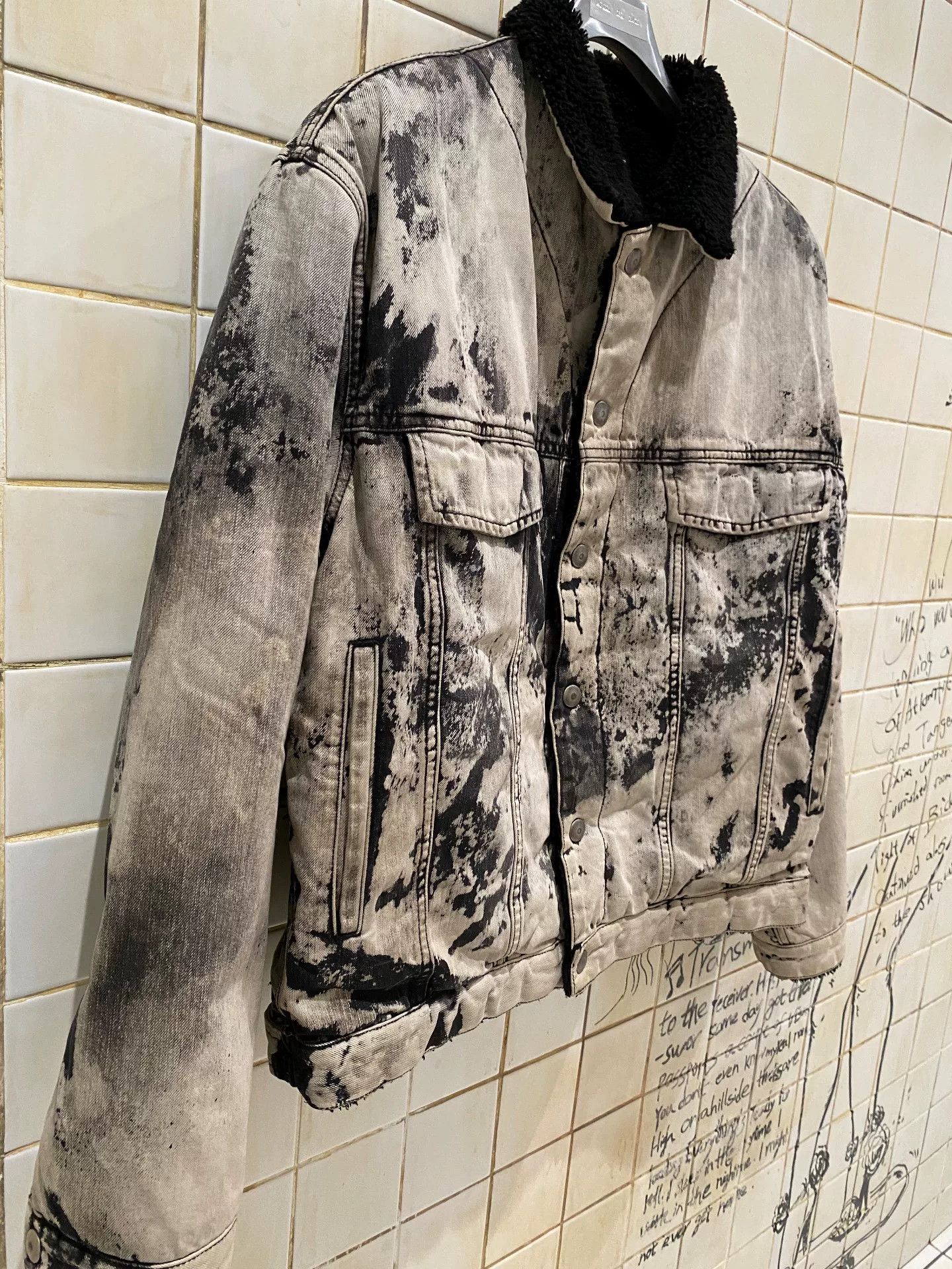 Represent Clo. Represent Black and White Tie-Dye Denim Jacket Size US M / EU 48-50 / 2 - 3 Thumbnail