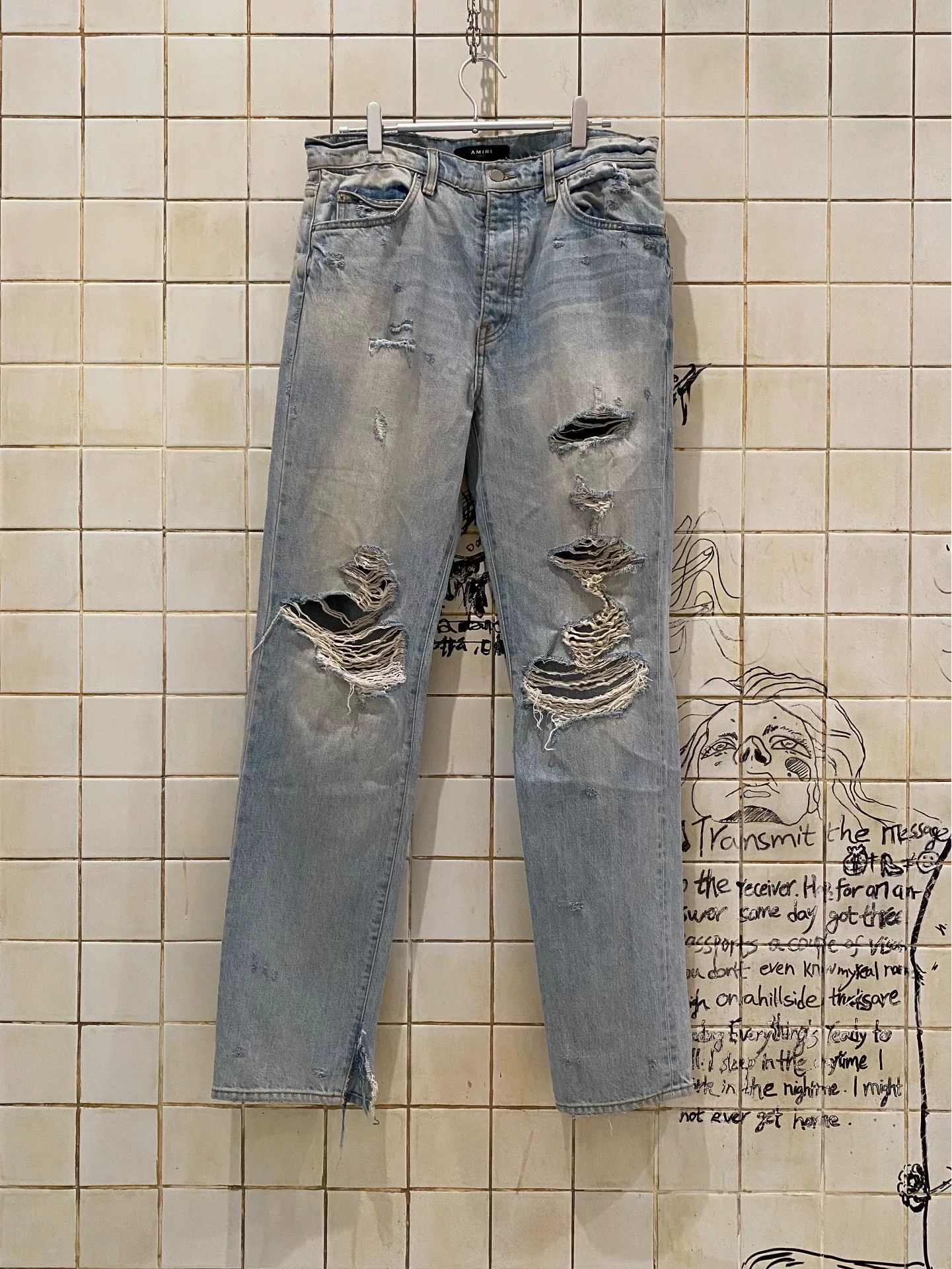 Amiri AMIRI Distressed Denim Jeans Size US 31 - 2 Thumbnail