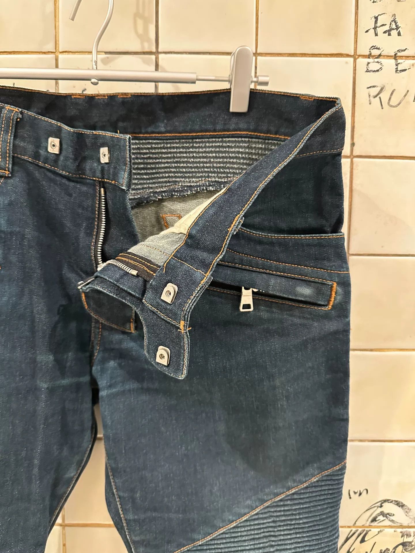 Balmain Balmain Vintage Motorcycle Denim Pants Size US 30 / EU 46 - 7 Thumbnail