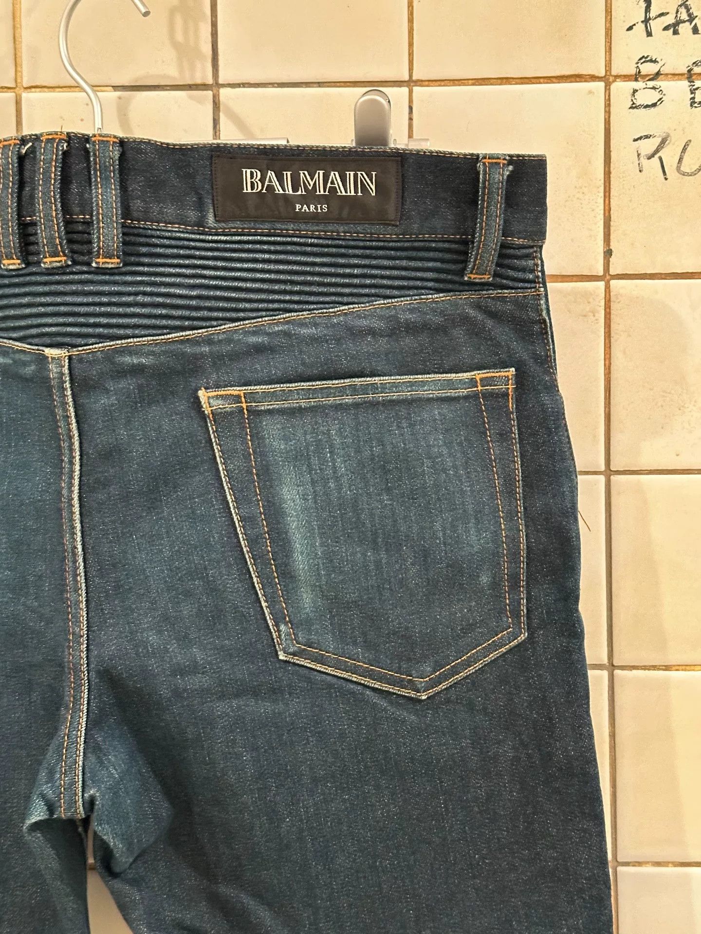 Balmain Balmain Vintage Motorcycle Denim Pants Size US 30 / EU 46 - 8 Thumbnail