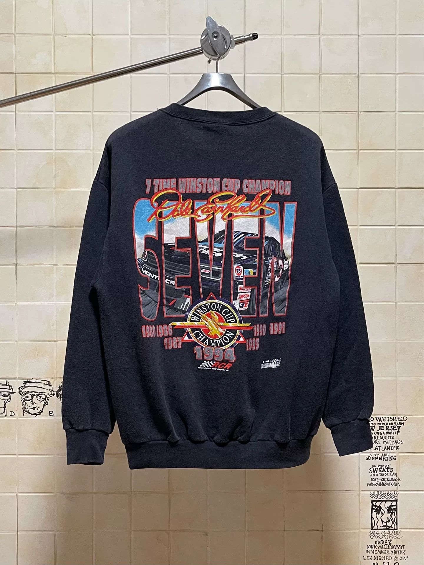 Vintage Vintage 90s Racing Graphic Sweatshirt Size US M / EU 48-50 / 2 - 2 Thumbnail