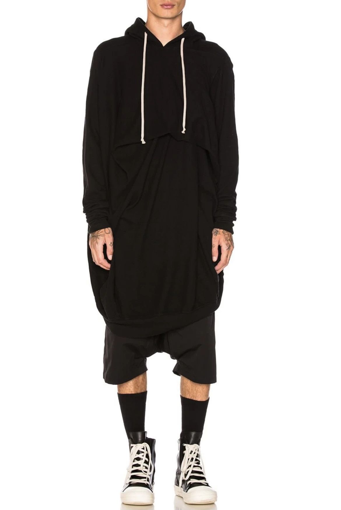 Rick Owens Rick Owens Structured Black Hoodie Size US M / EU 48-50 / 2 - 5 Thumbnail