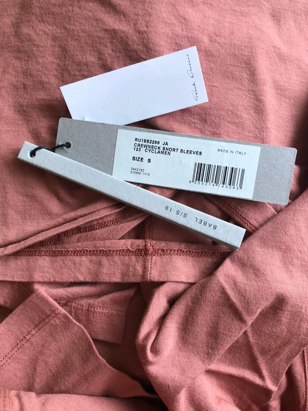 Rick Owens Rick Owens Short Sleeve Crewneck Top Size US S / EU 44-46 / 1 - 4 Thumbnail