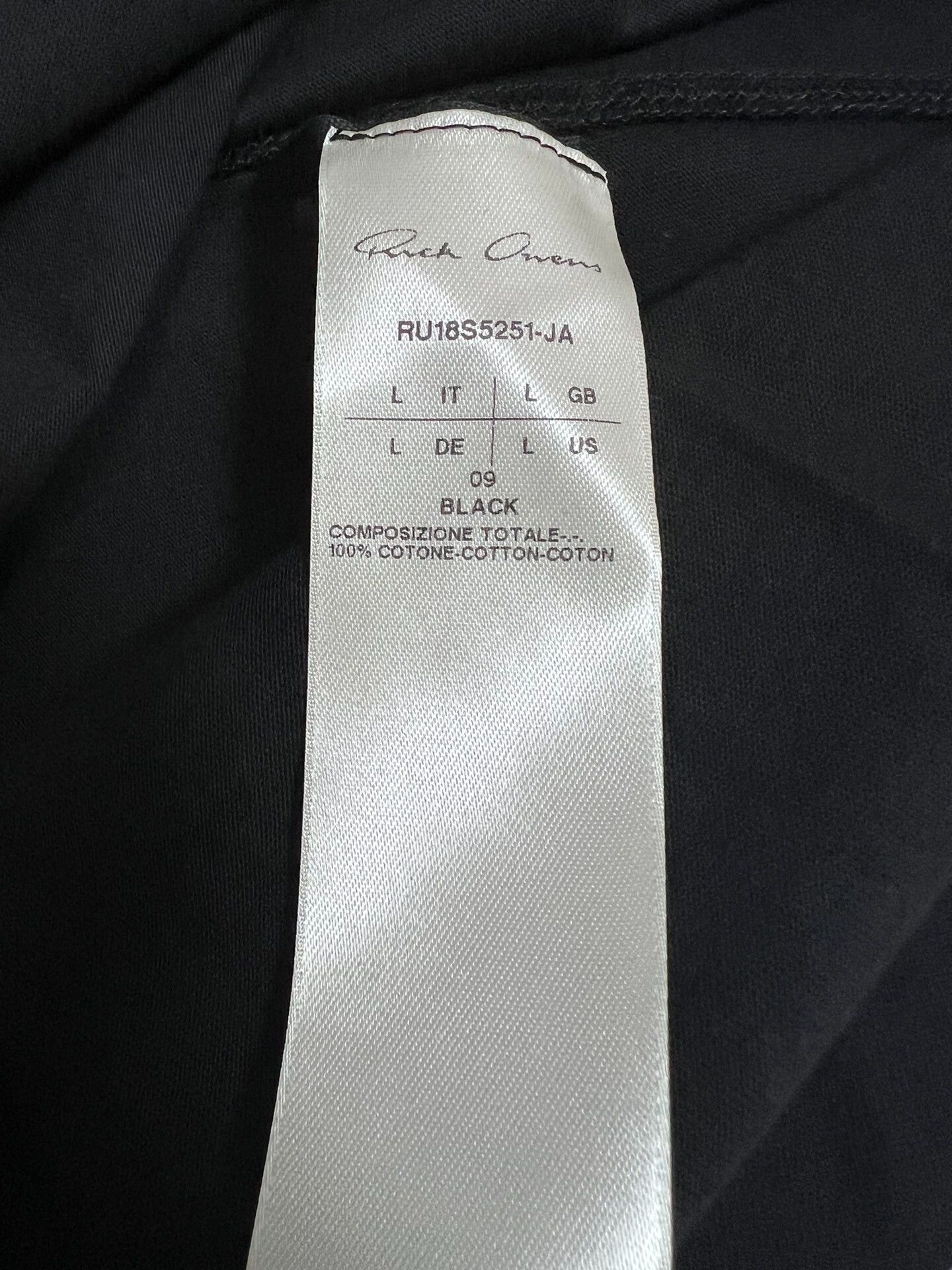 Rick Owens Rick Owens Black Short Sleeve T-Shirt Size US M / EU 48-50 / 2 - 8 Thumbnail