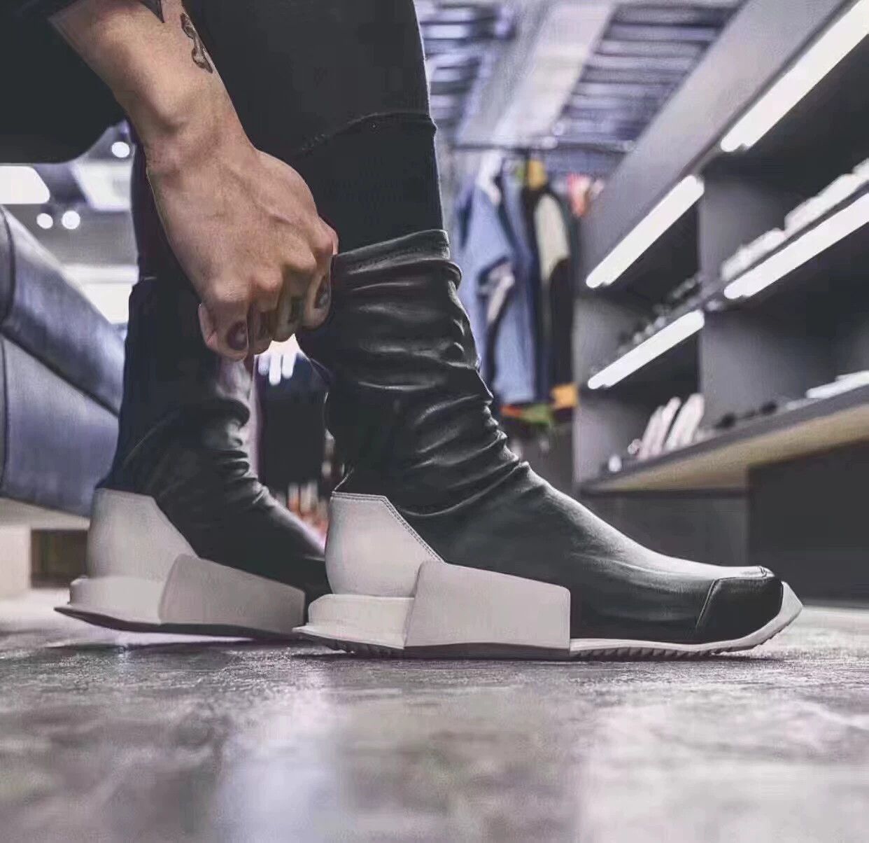 Rick Owens Rick Owens RO Collaboration Mid-Calf Boots Size US 8.5 / EU 41-42 - 7 Thumbnail