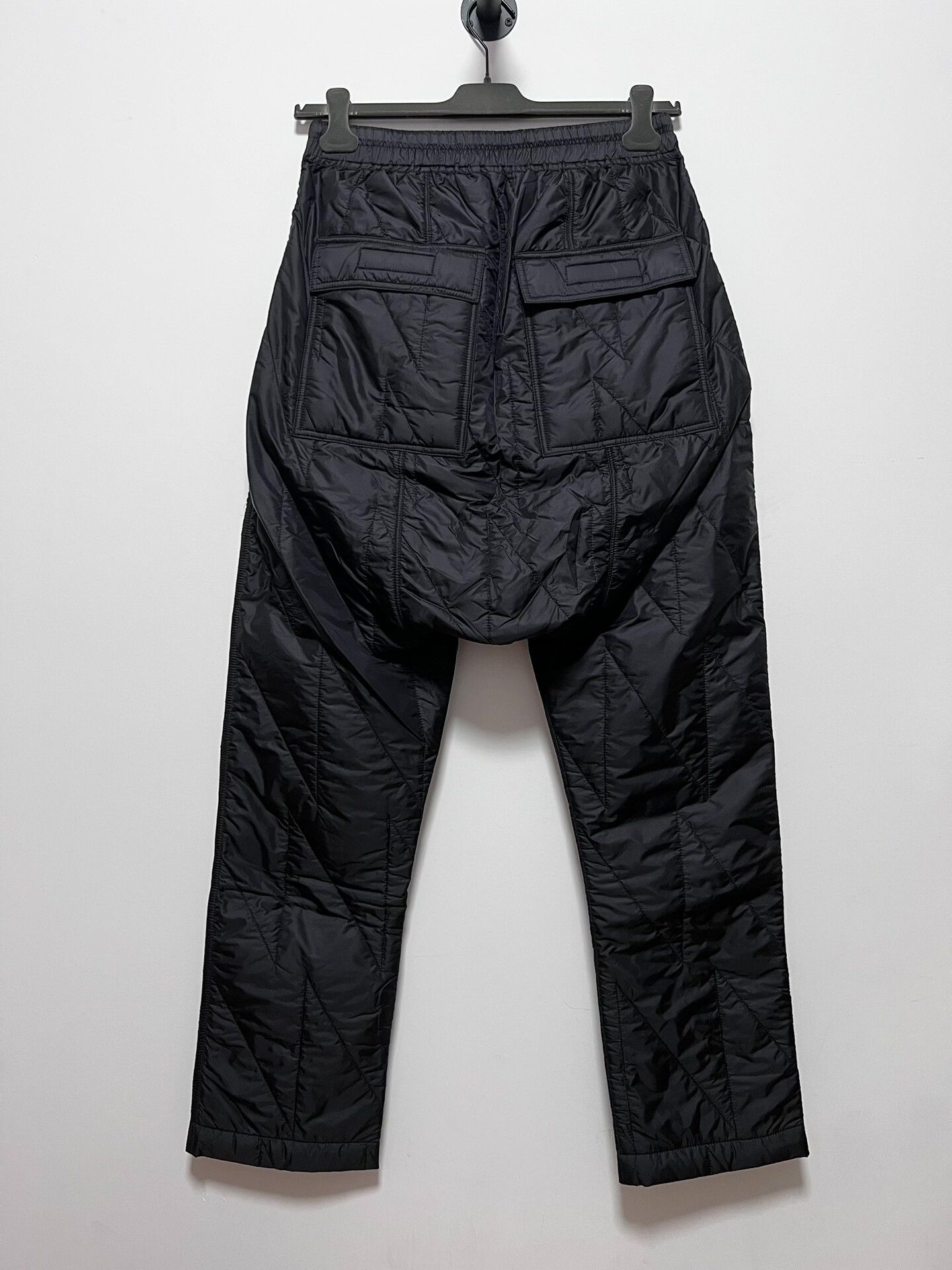 Rick Owens Rick Owens Black Quilted Drop-Crotch Pants Size US 26 / EU 42 - 3 Thumbnail