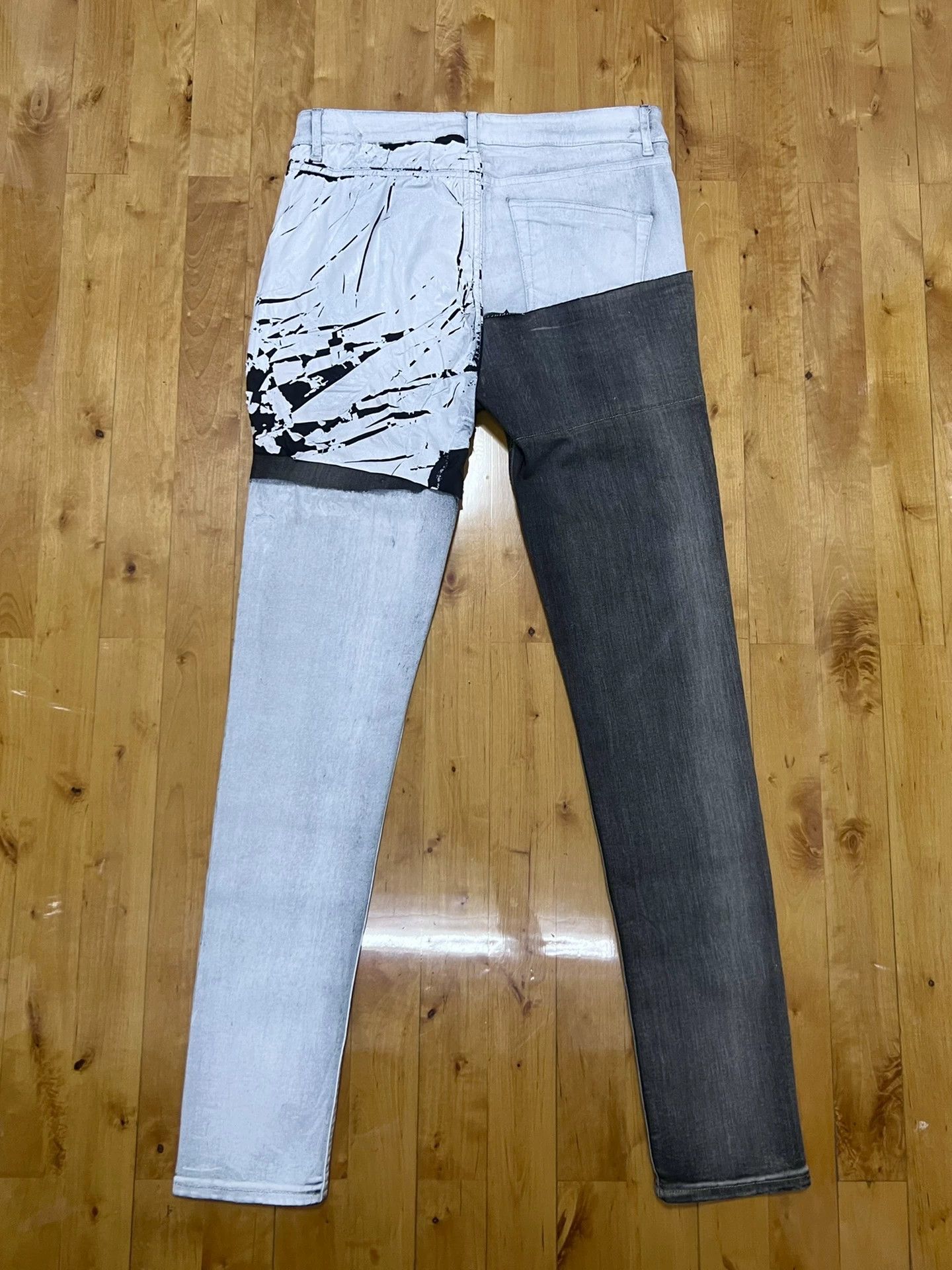 Rick Owens Rick Owens SS20 White Wax Denim Pants Size US 31 - 2 Thumbnail