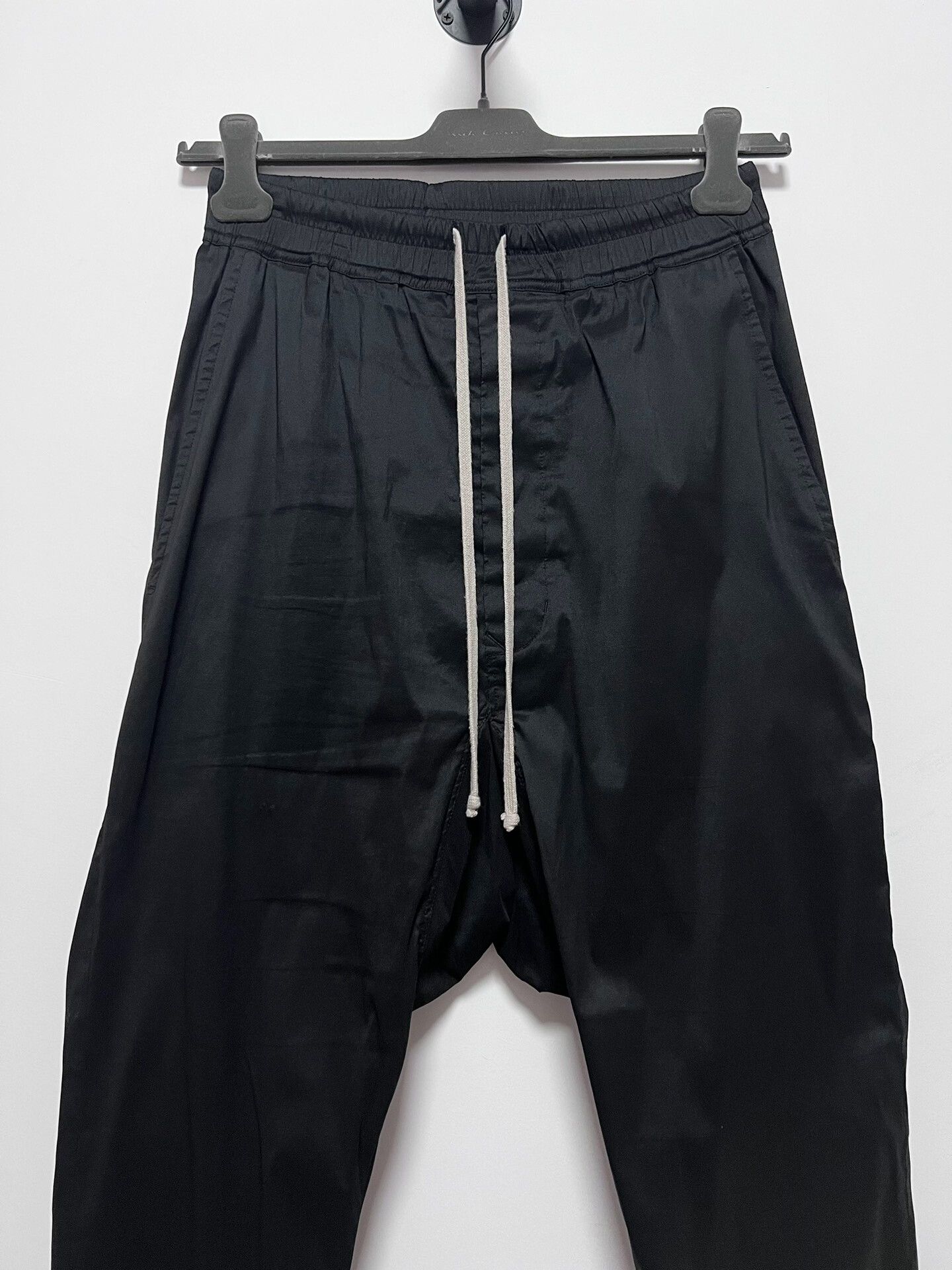 Rick Owens Rick Owens Black Low-Crotch Trousers Size US 30 / EU 46 - 2 Thumbnail