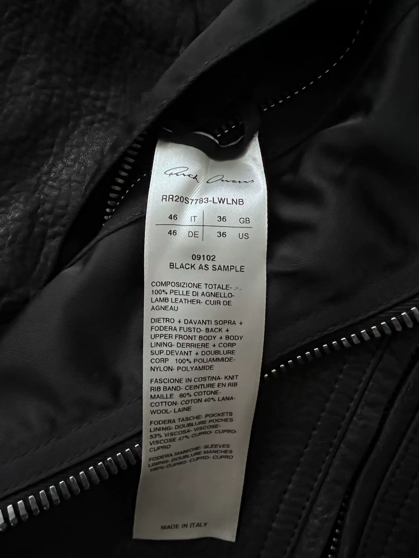 Rick Owens Rick Owens SS20 Short Leather Jacket Size US S / EU 44-46 / 1 - 5 Thumbnail