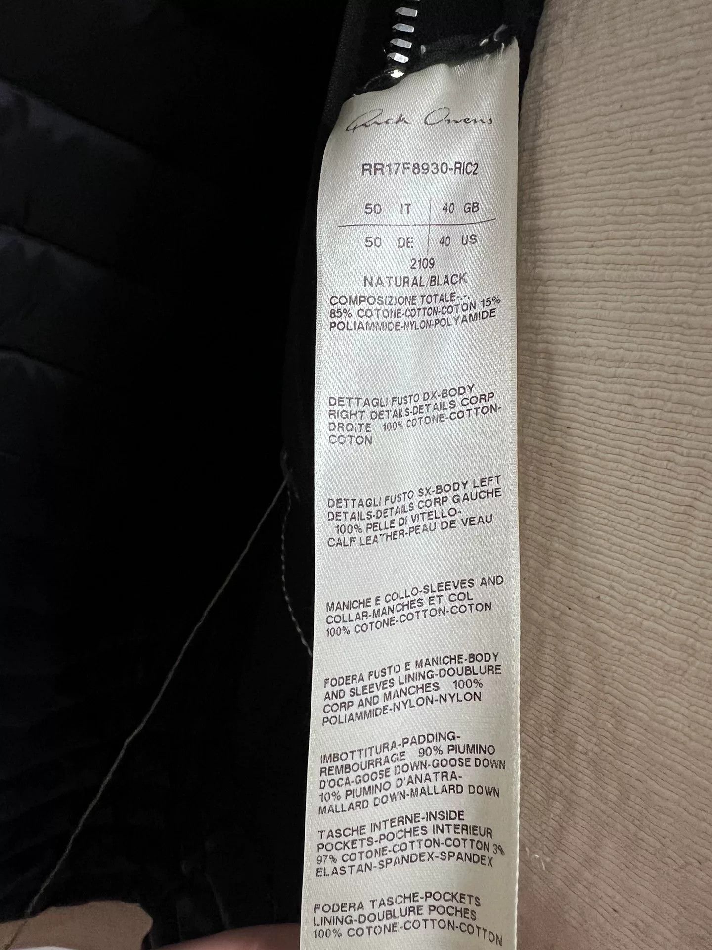 Rick Owens Rick Owens Striped Down Jacket FW17 Size US M / EU 48-50 / 2 - 5 Thumbnail