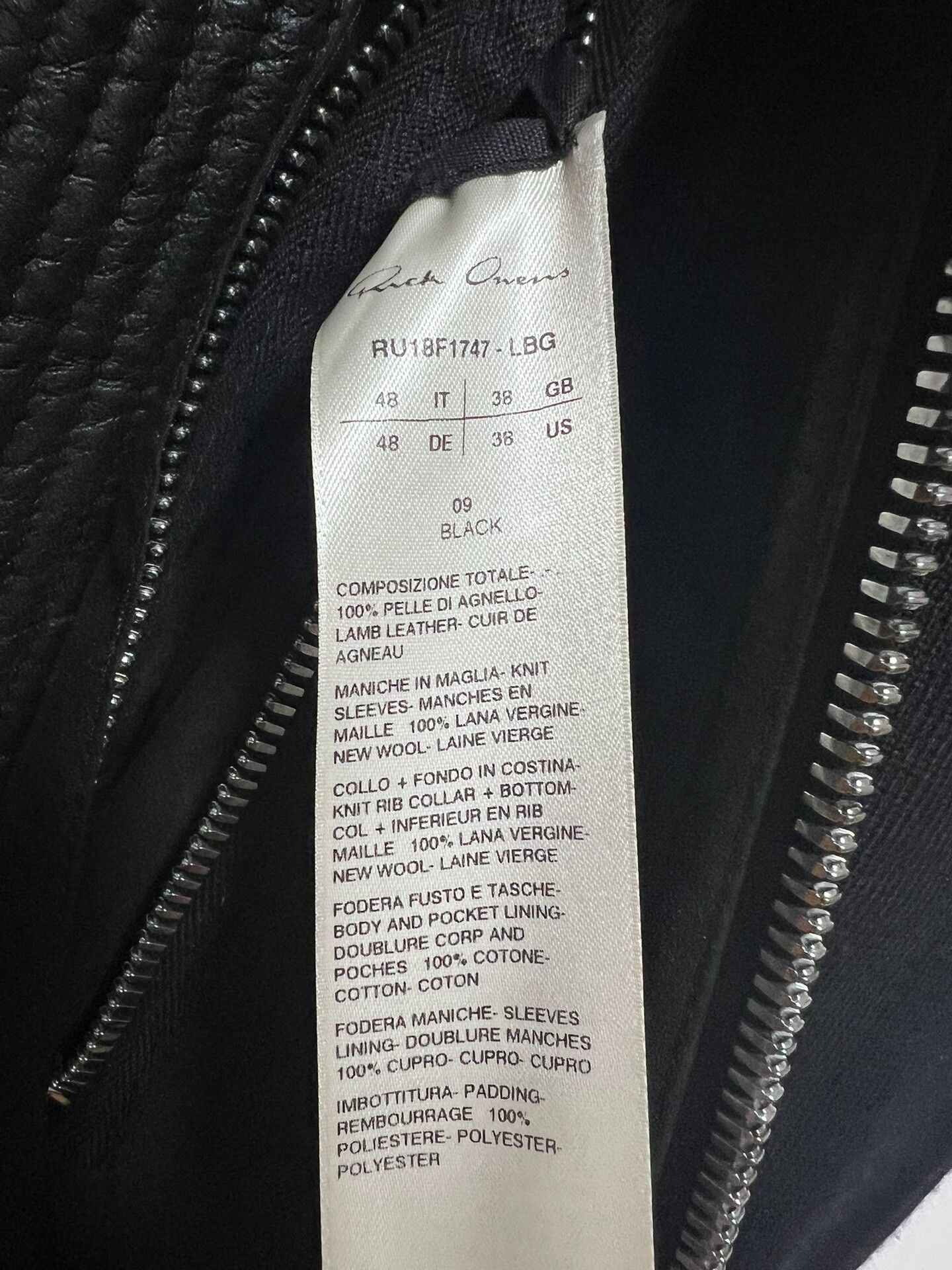 Rick Owens Rick Owens Black Lambskin MA-1 Jacket Size US M / EU 48-50 / 2 - 7 Thumbnail