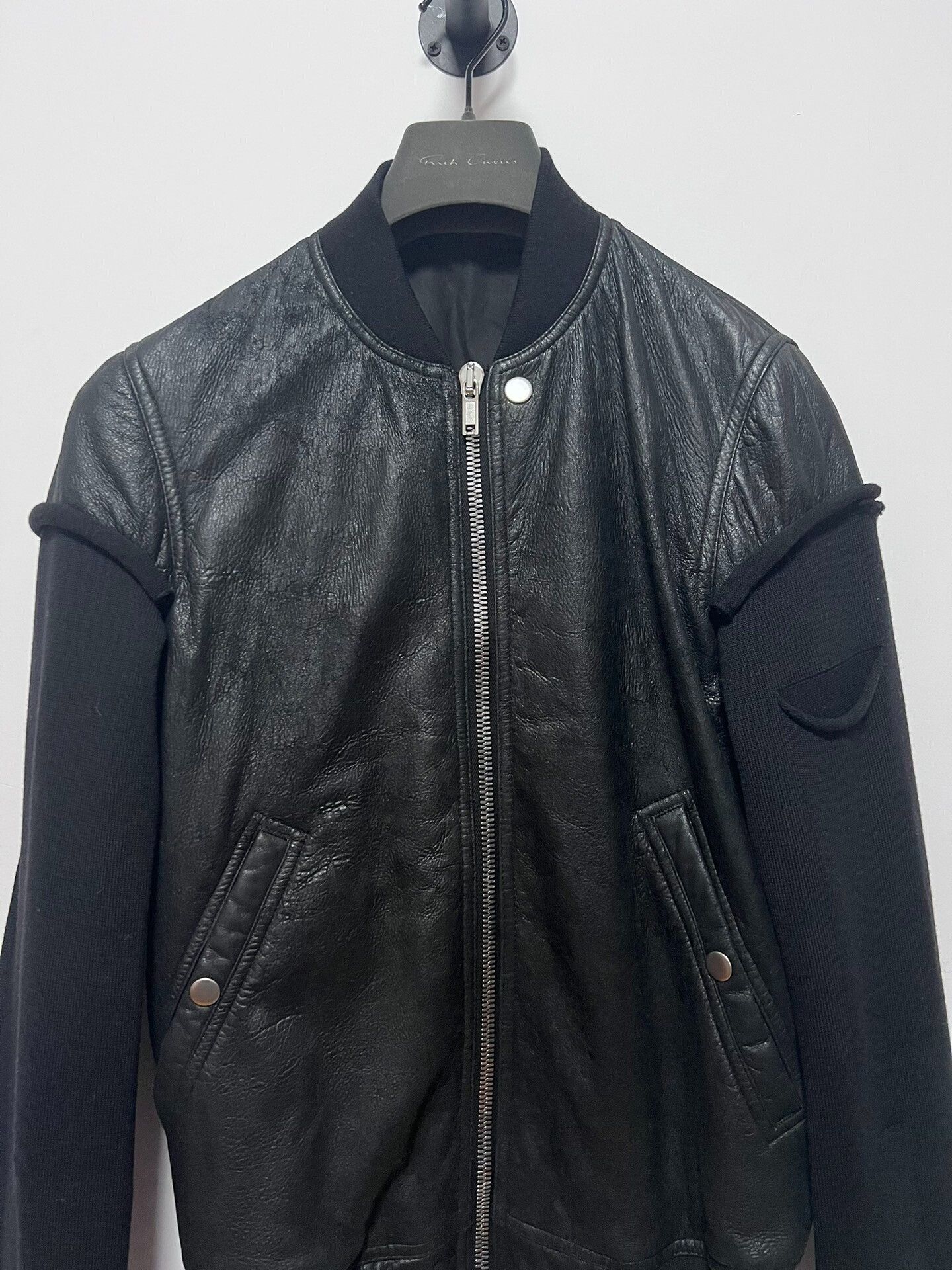 Rick Owens Rick Owens Black Lambskin MA-1 Jacket Size US M / EU 48-50 / 2 - 2 Thumbnail
