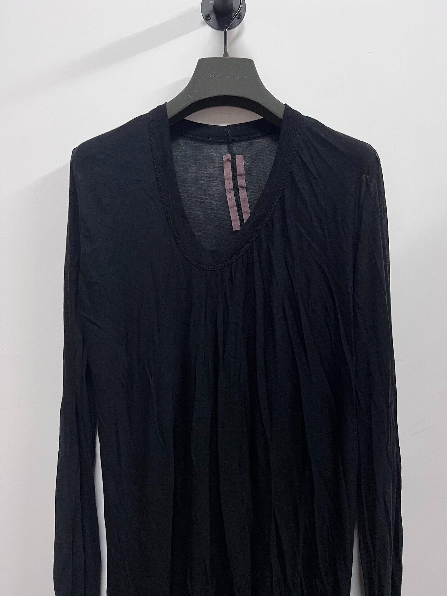 Rick Owens Rick Owens Black Long Sleeve T-Shirt Size US XXS / EU 40 - 2 Thumbnail