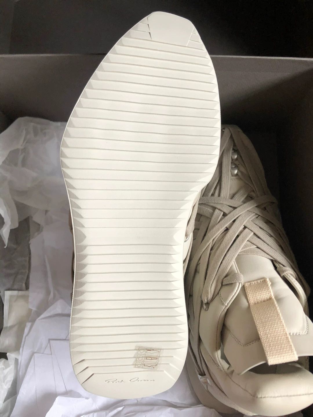 Rick Owens Rick Owens Beige Low Top Sneakers Size US 7 / EU 40 - 4 Thumbnail
