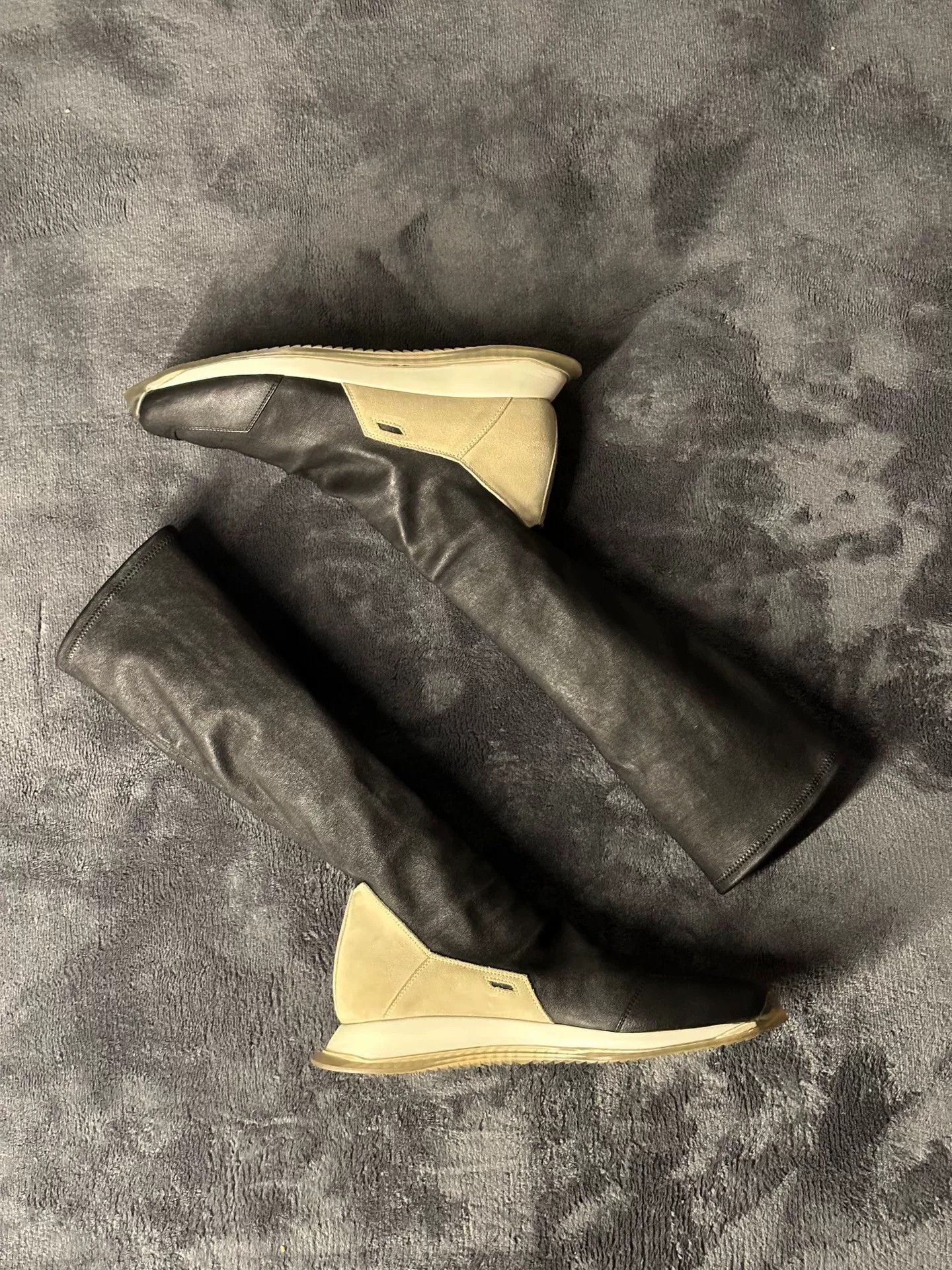 Rick Owens Rick Owens Suede Panel Tank Socks Boots Size US 7 / EU 40 - 2 Thumbnail