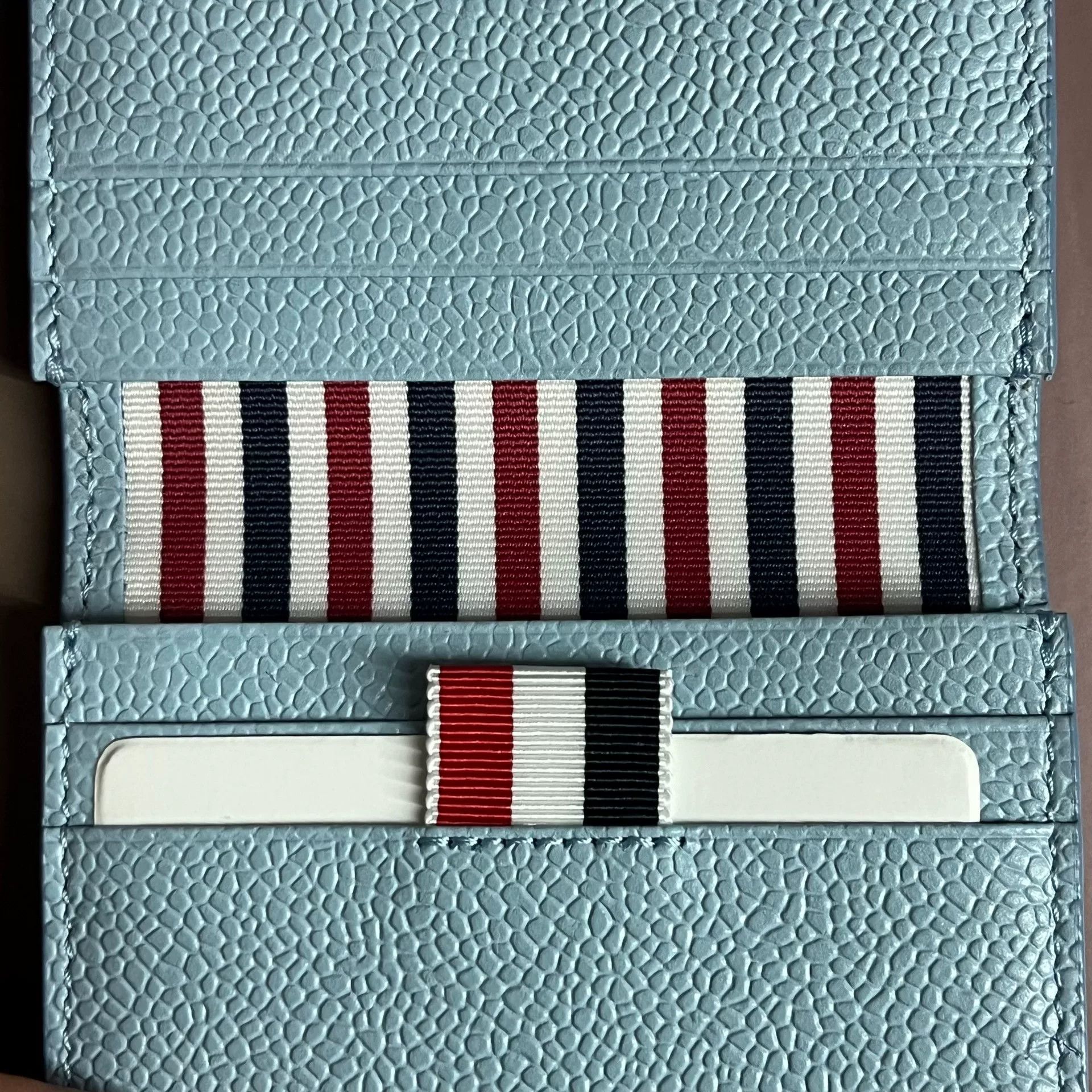 Thom Browne Thombrowne Light Blue Leather Wallet Size ONE SIZE - 5 Thumbnail