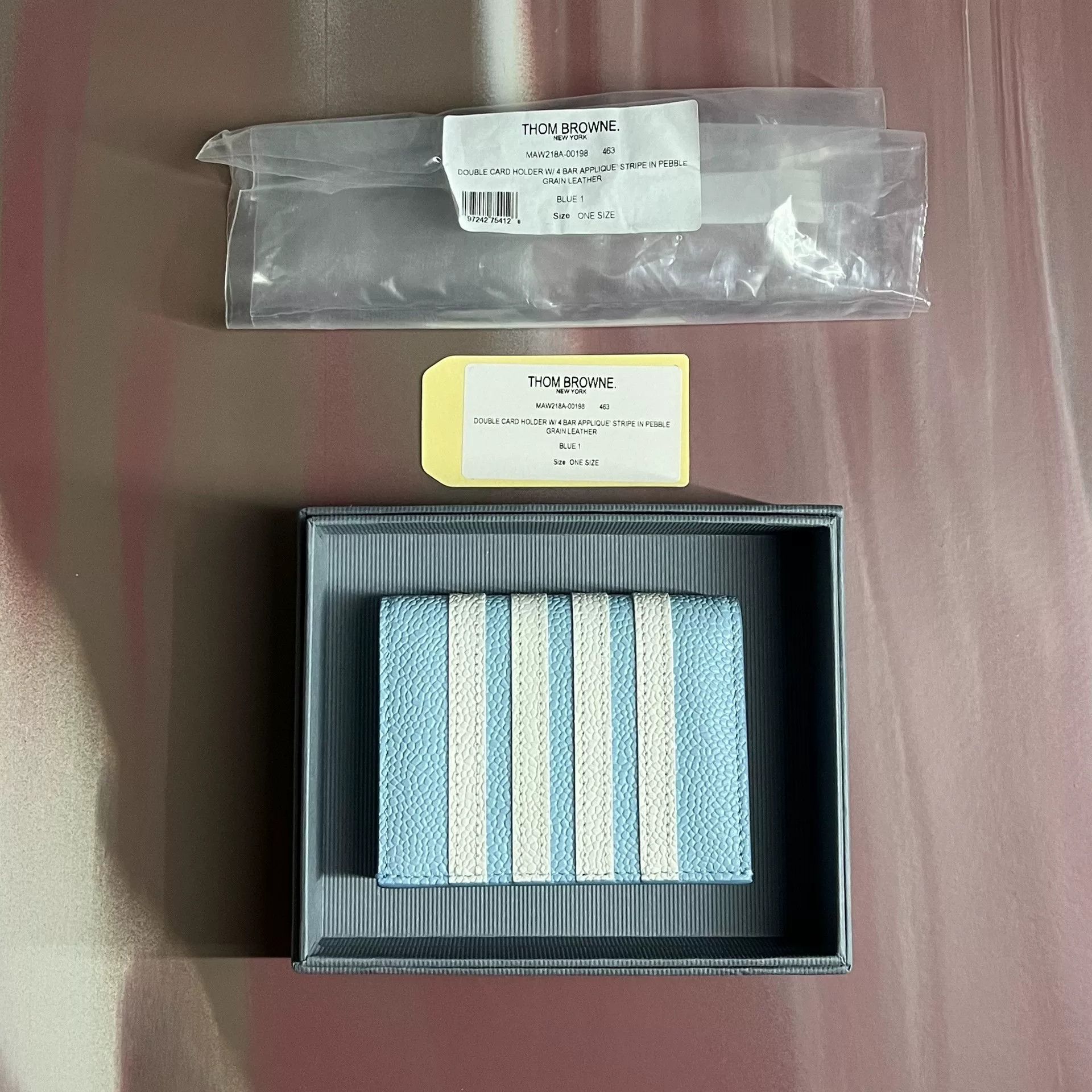 Thom Browne Thombrowne Light Blue Leather Wallet Size ONE SIZE - 2 Thumbnail