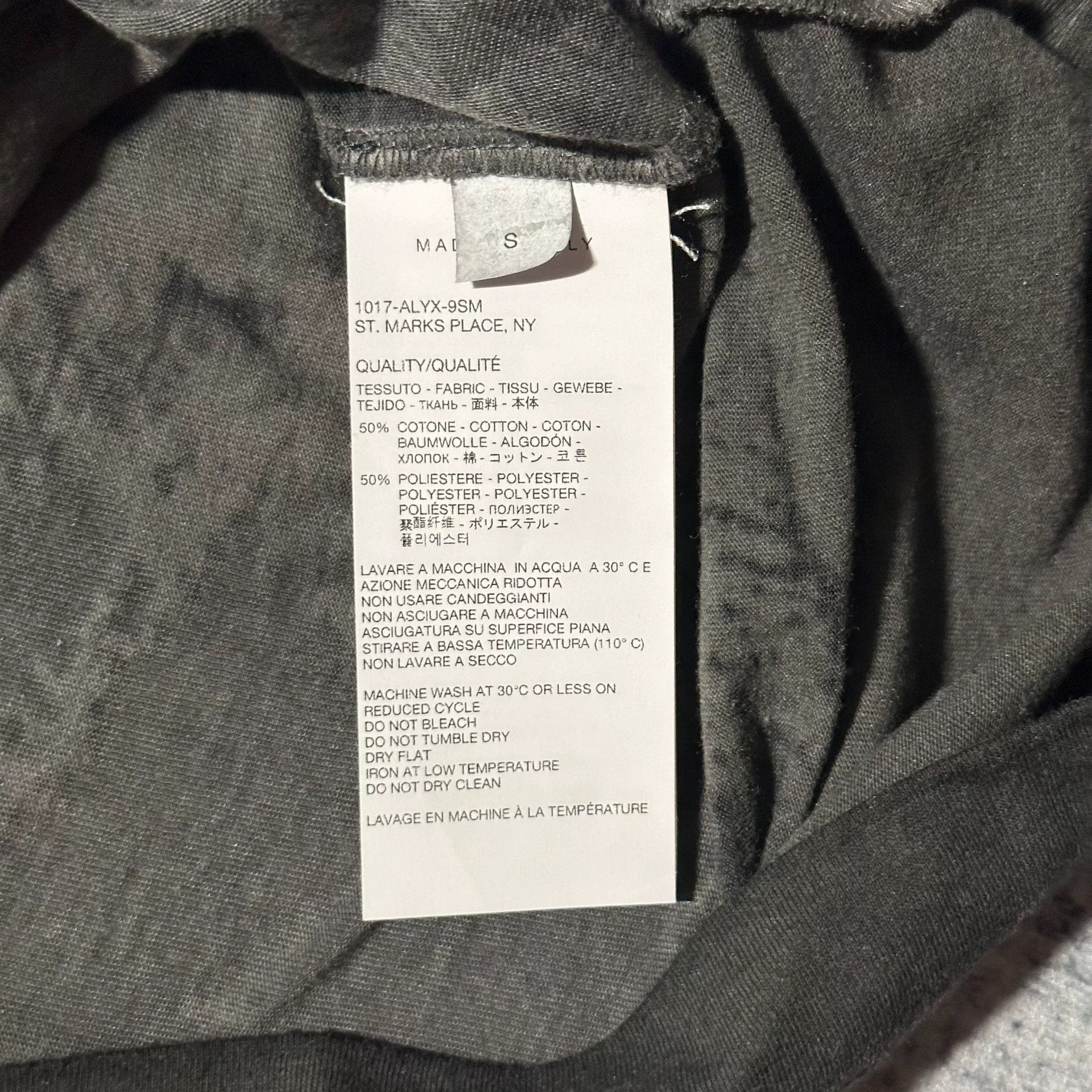 1017 ALYX 9SM ALYX Gray T-Shirt Size Small Size US S / EU 44-46 / 1 - 5 Thumbnail