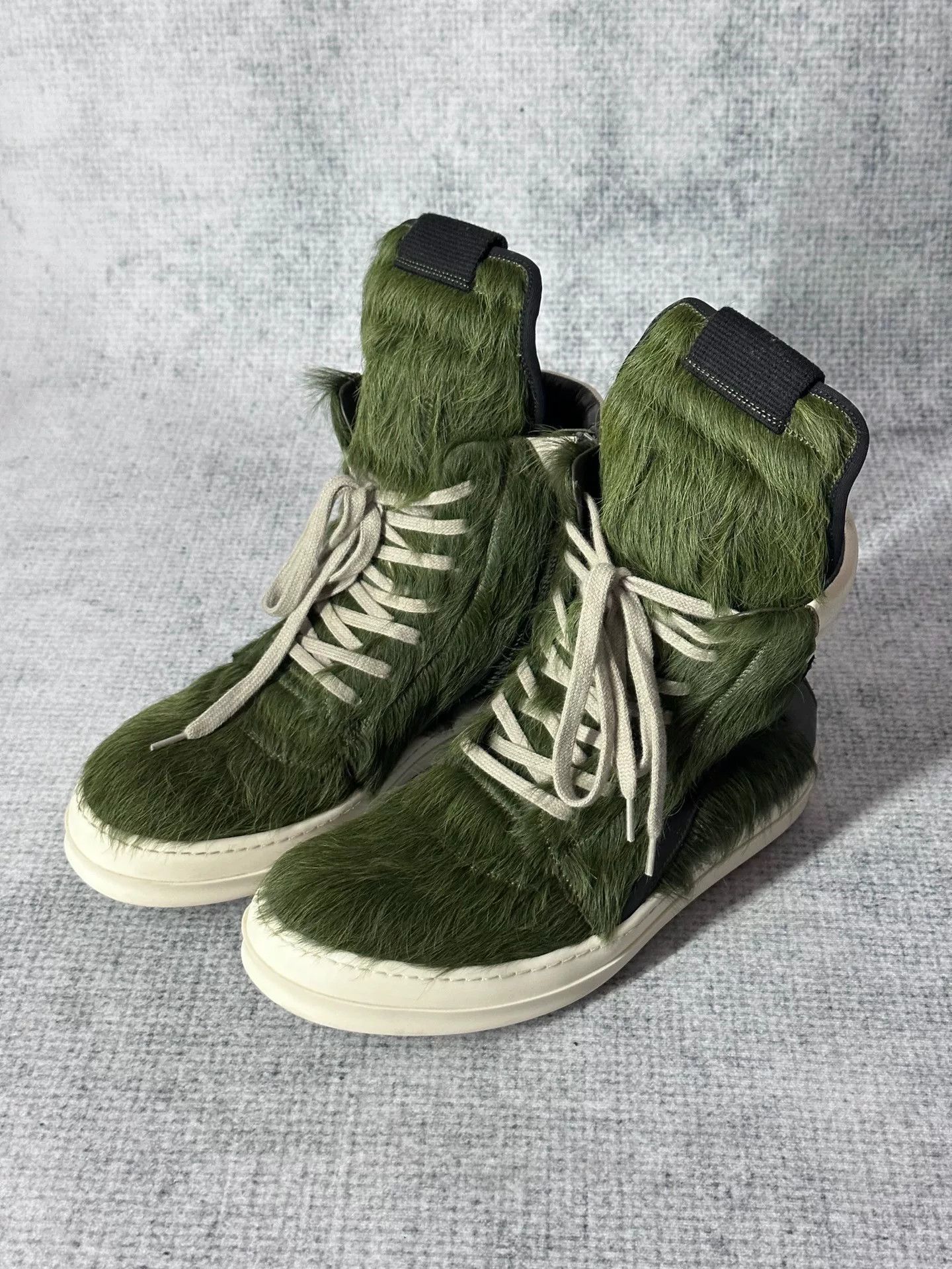 Rick Owens Rick Owens Green Fur Sneakers size 41 Size US 8 / EU 41 - 2 Thumbnail