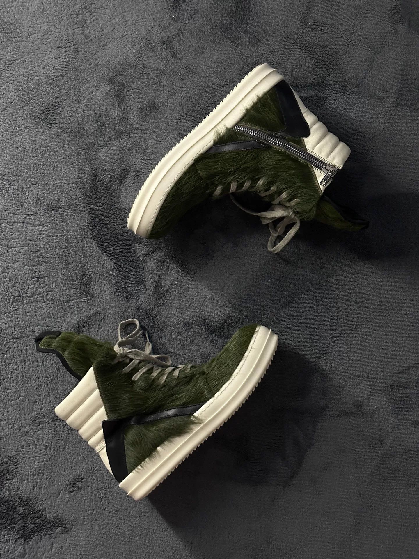 Rick Owens Rick Owens Green Fur Sneakers size 41 Size US 8 / EU 41 - 5 Thumbnail
