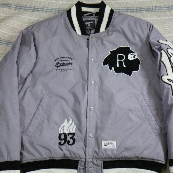 Rocksmith Rare ROCKSMITH Gray Ninjas Varsity Jacket | Grailed