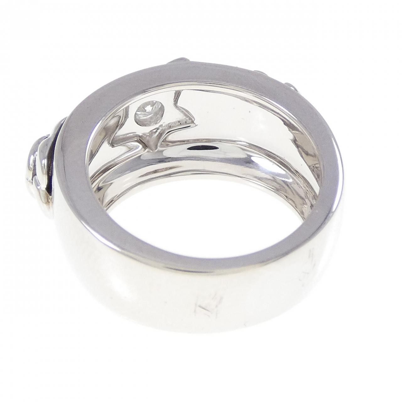 Chanel Chanel Chanel Three Symbols 750 White Gold Diamond Ring Size 8 Precious Metal Ring J1520 DUTY FREE for USA Size ONE SIZE - 3 Thumbnail