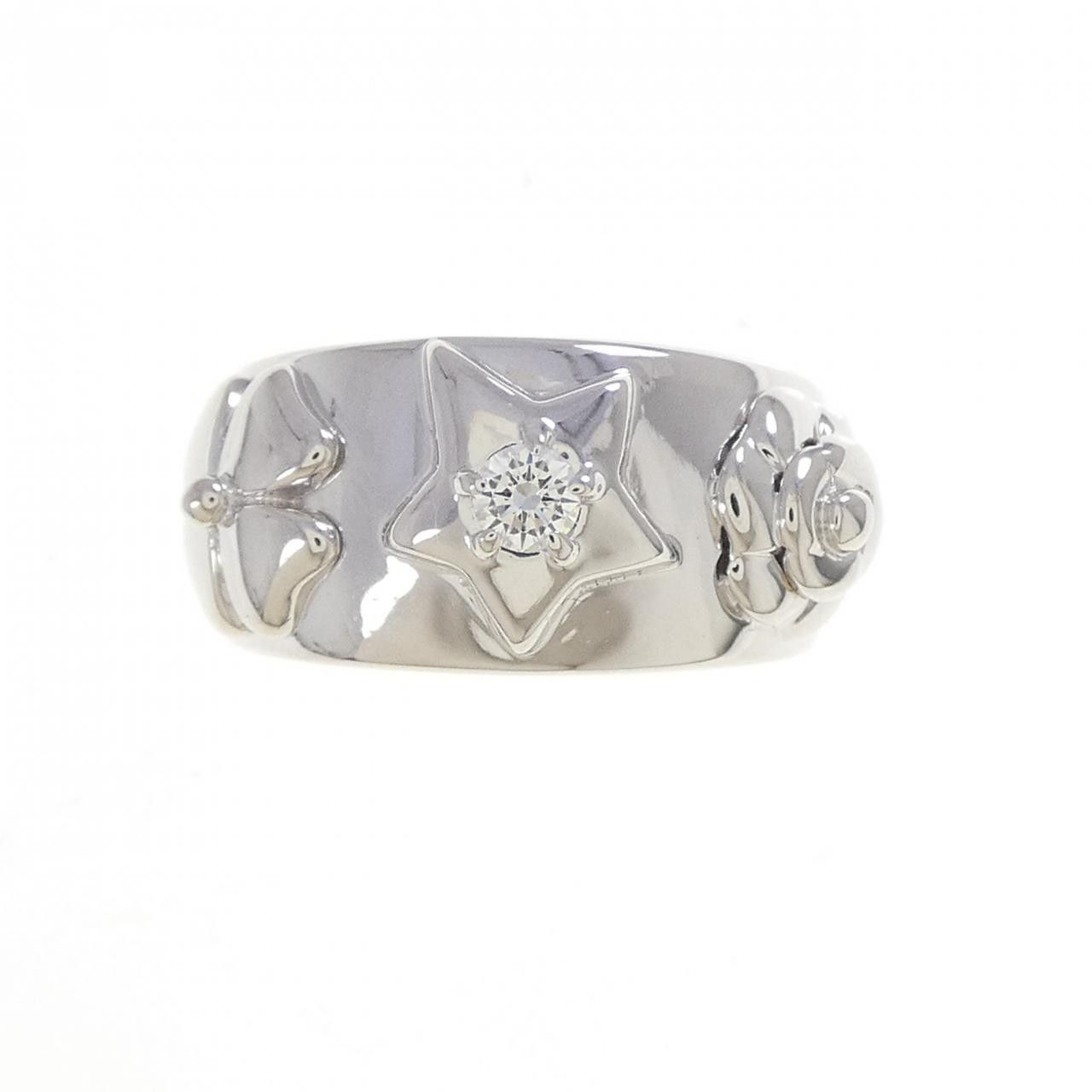 Chanel Chanel Chanel Three Symbols 750 White Gold Diamond Ring Size 8 Precious Metal Ring J1520 DUTY FREE for USA Size ONE SIZE - 2 Thumbnail