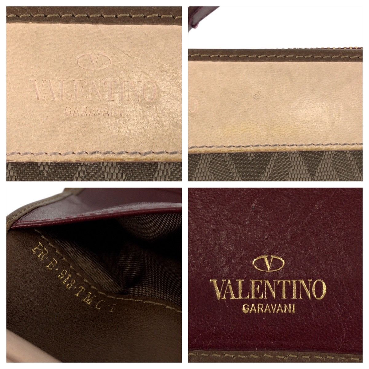 Valentino Valentino Garavani Canvas Leather Compact Wallet Leather Short Wallet PRB913TMC1 DUTY FREE for USA