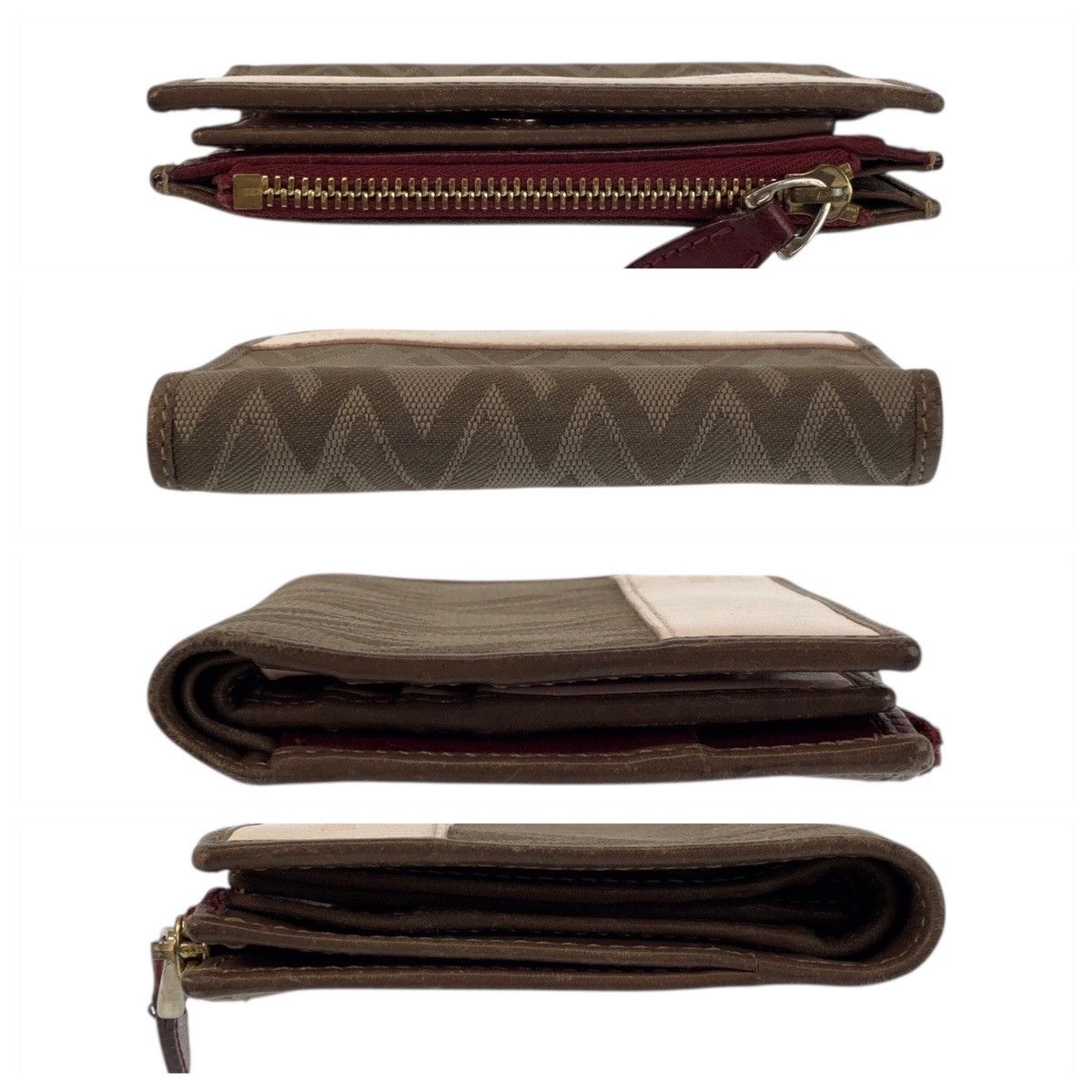 Valentino Valentino Garavani Canvas Leather Compact Wallet Leather Short Wallet PRB913TMC1 DUTY FREE for USA