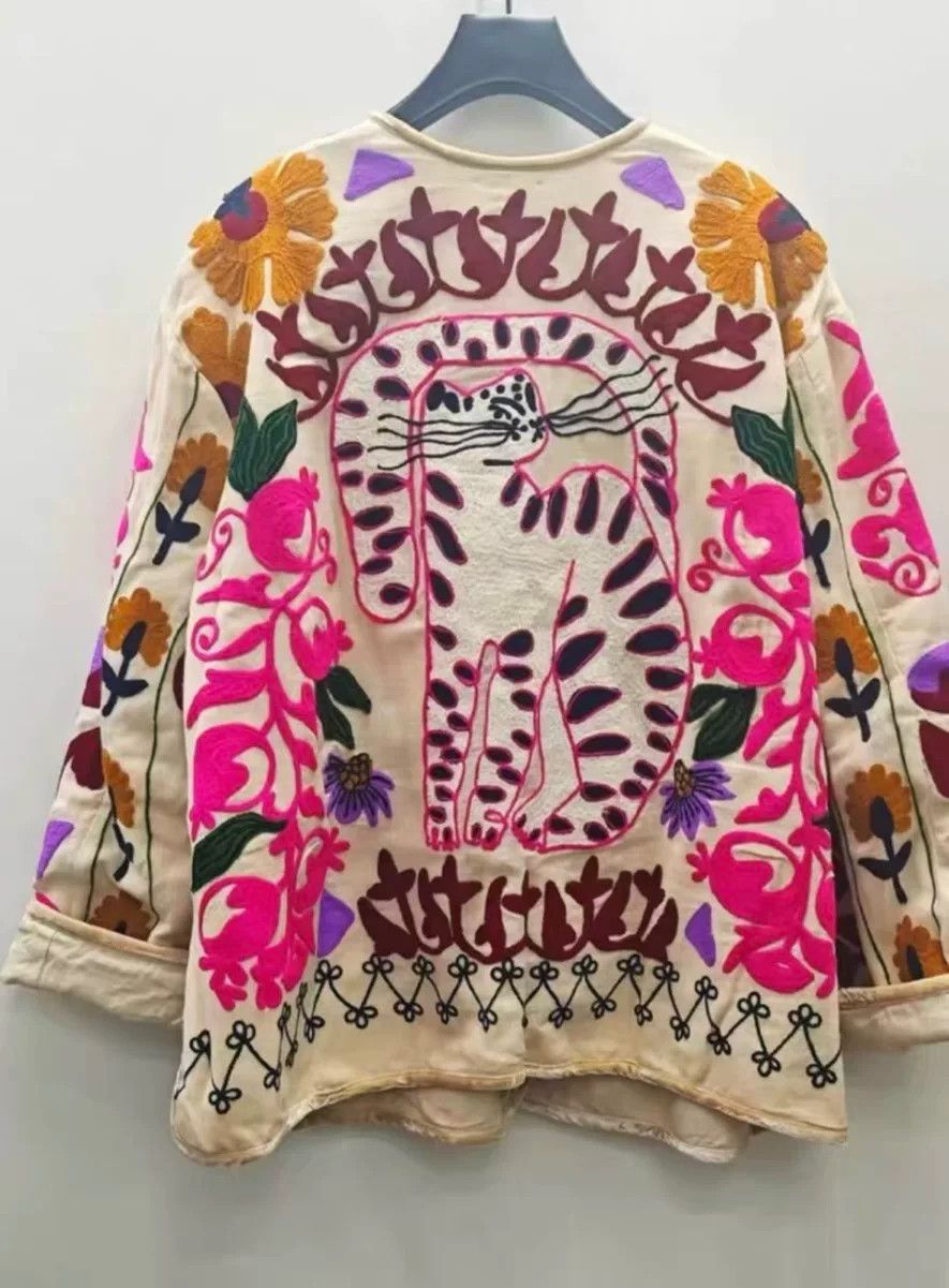forte_forte Exotic Embroidered Floral Jacket for Women Size XS / US 0-2 / IT 36-38 - 4 Thumbnail