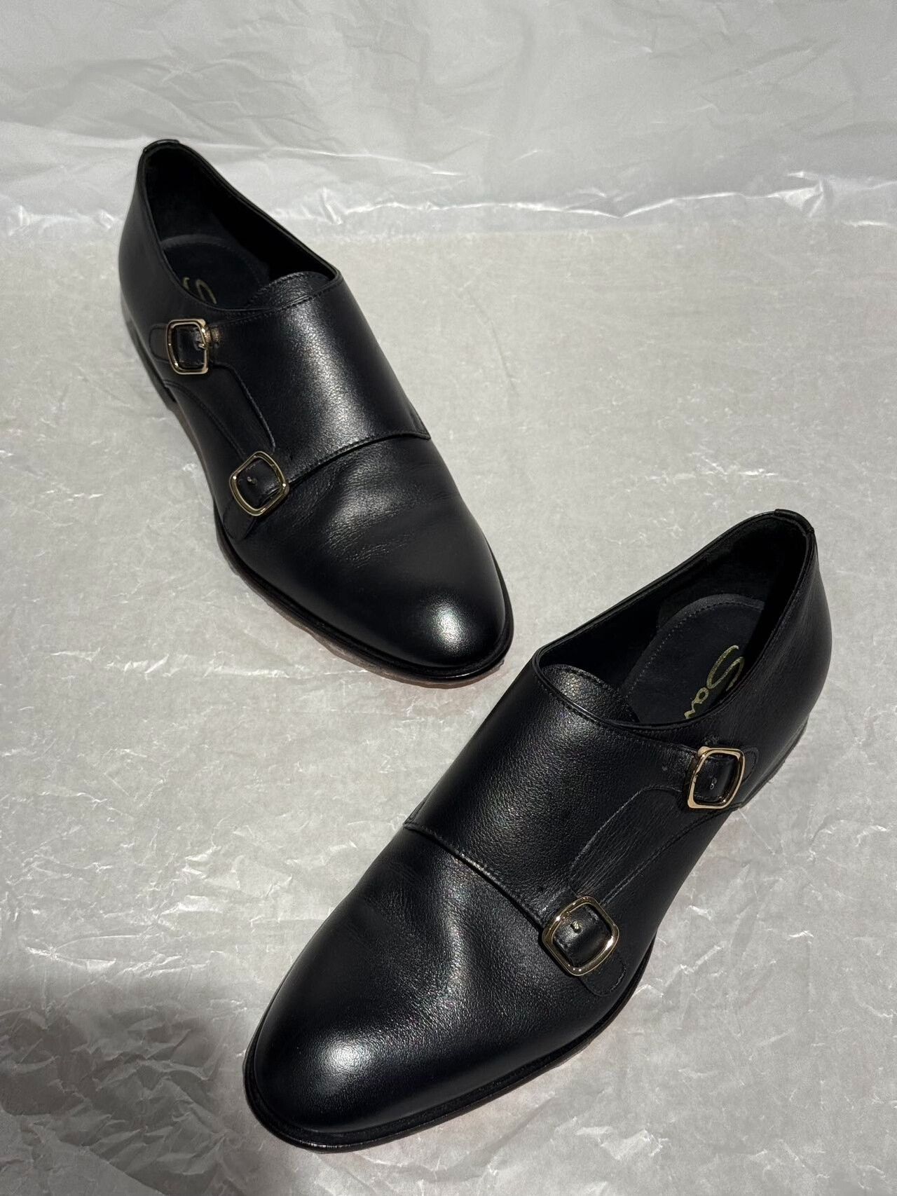 Santoni Santoni Black Monk Strap Shoes for Women Size US 5 / IT 35 - 2 Thumbnail