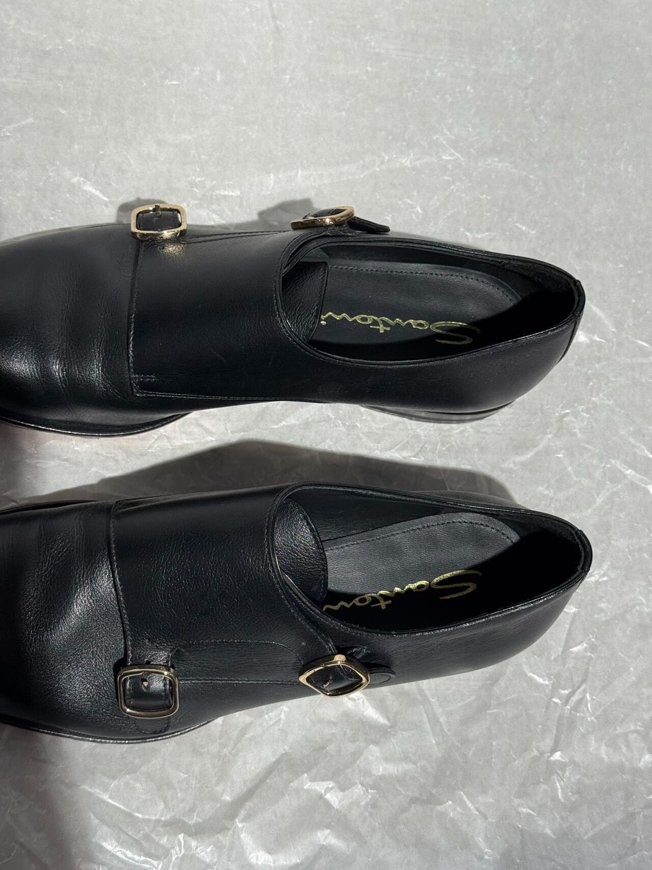 Santoni Santoni Black Monk Strap Shoes for Women Size US 5 / IT 35 - 5 Thumbnail