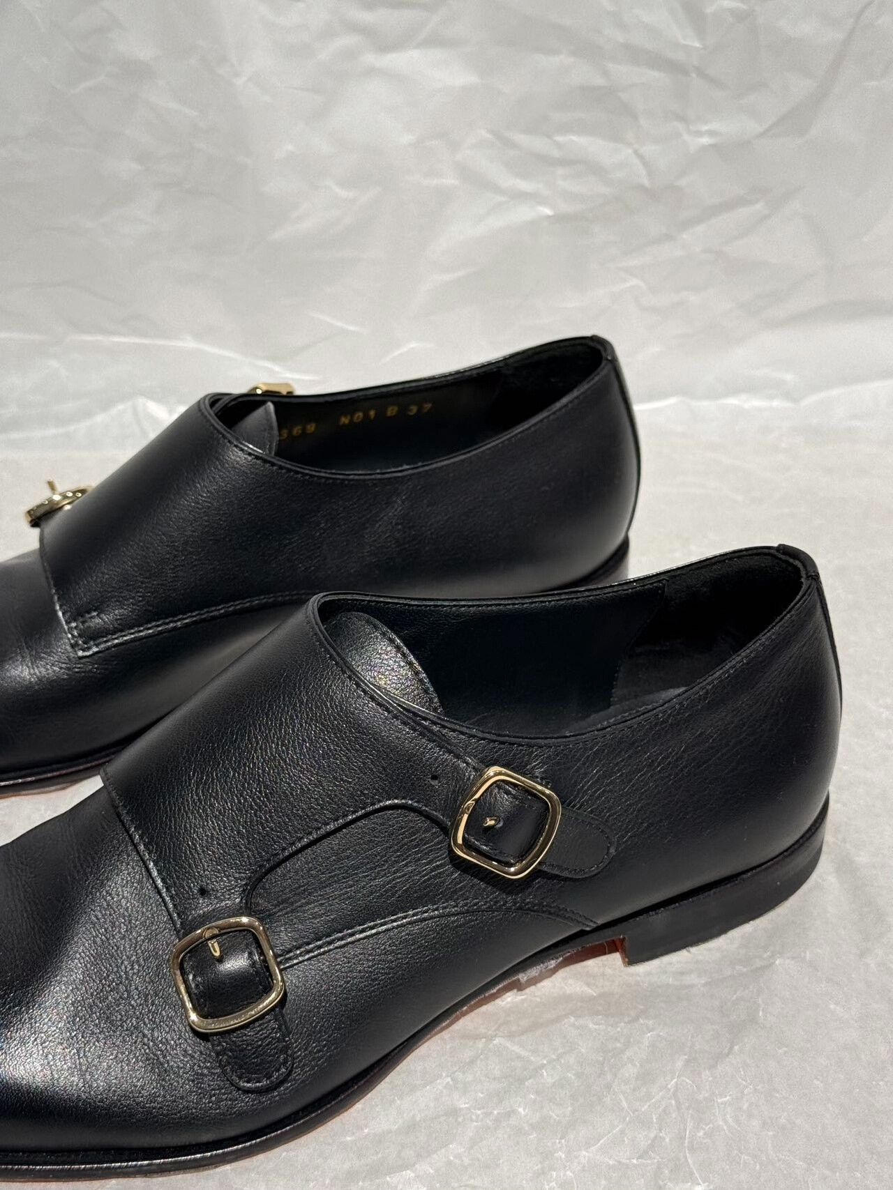 Santoni Santoni Black Monk Strap Shoes for Women Size US 5 / IT 35 - 4 Thumbnail