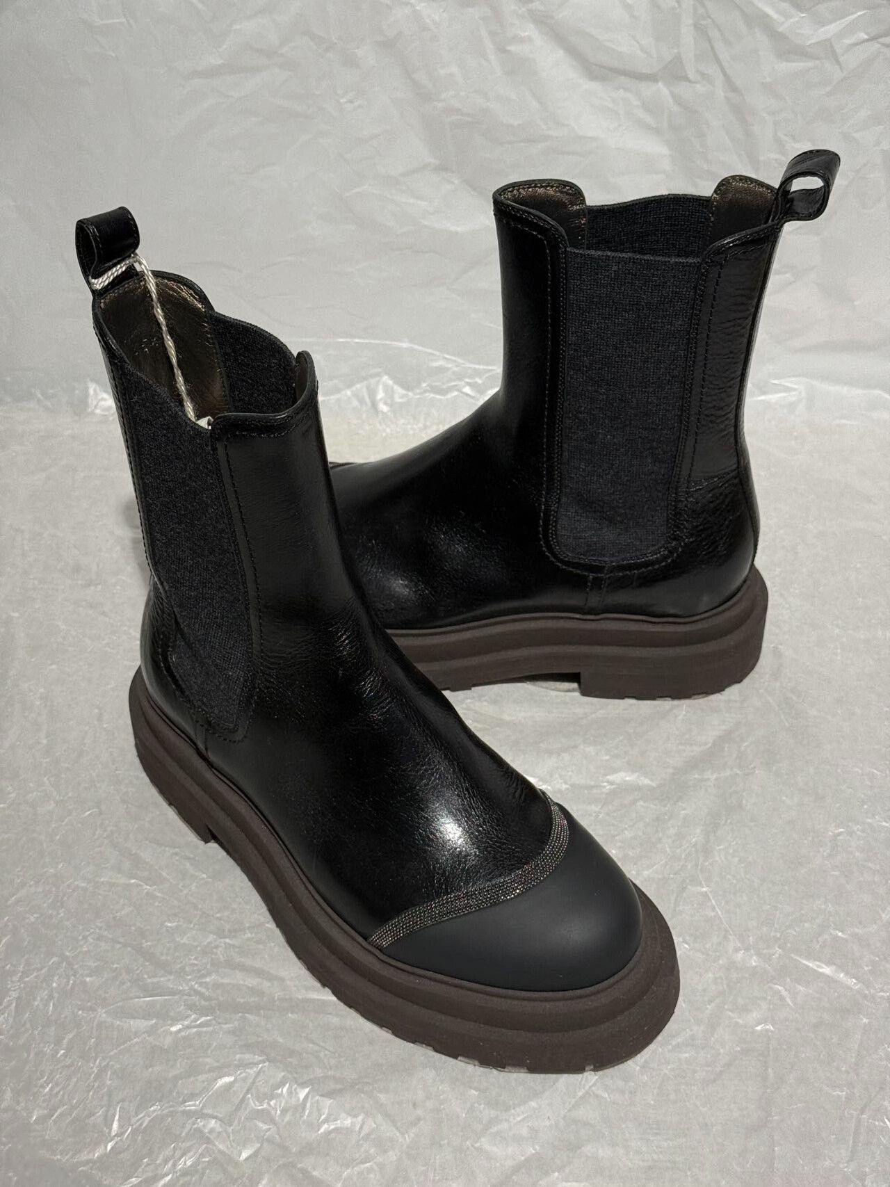 Brunello Cucinelli Brunello Cucinelli Women's Chelsea Boots Size US 4.5 / IT 34.5 - 3 Thumbnail