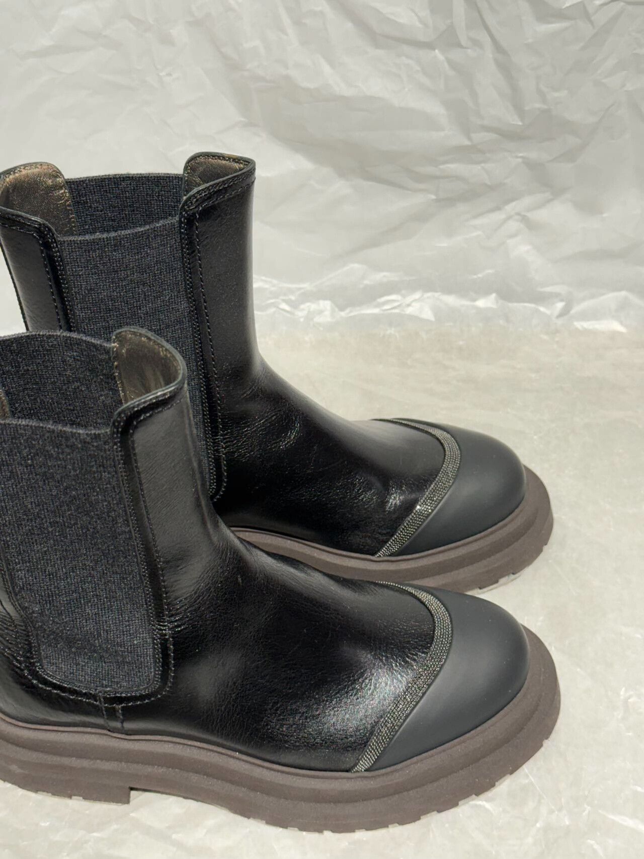 Brunello Cucinelli Brunello Cucinelli Women's Chelsea Boots Size US 4.5 / IT 34.5 - 4 Thumbnail