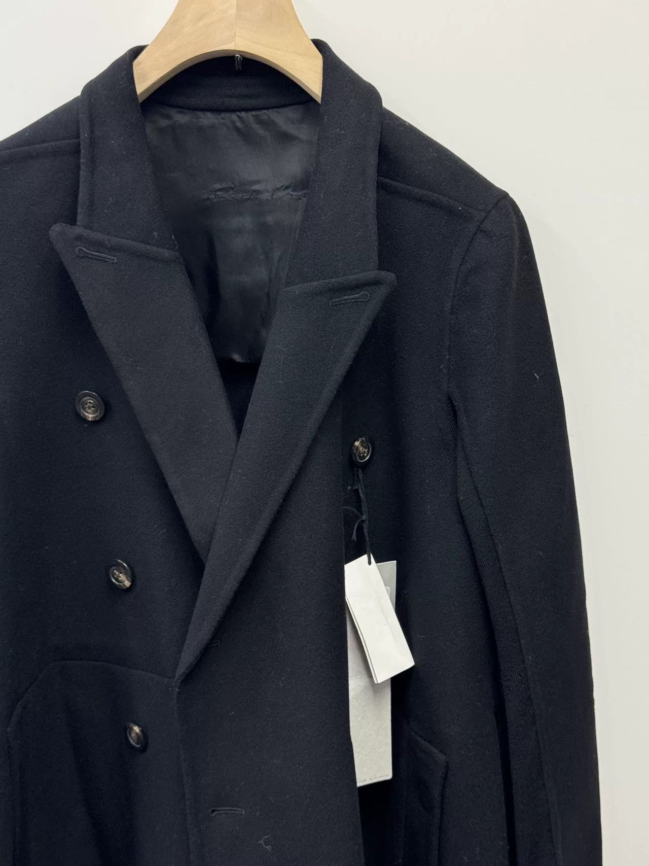 Rick Owens Rick Owens Black Double-Breasted Coat Size US XS / EU 42 / 0 - 3 Thumbnail