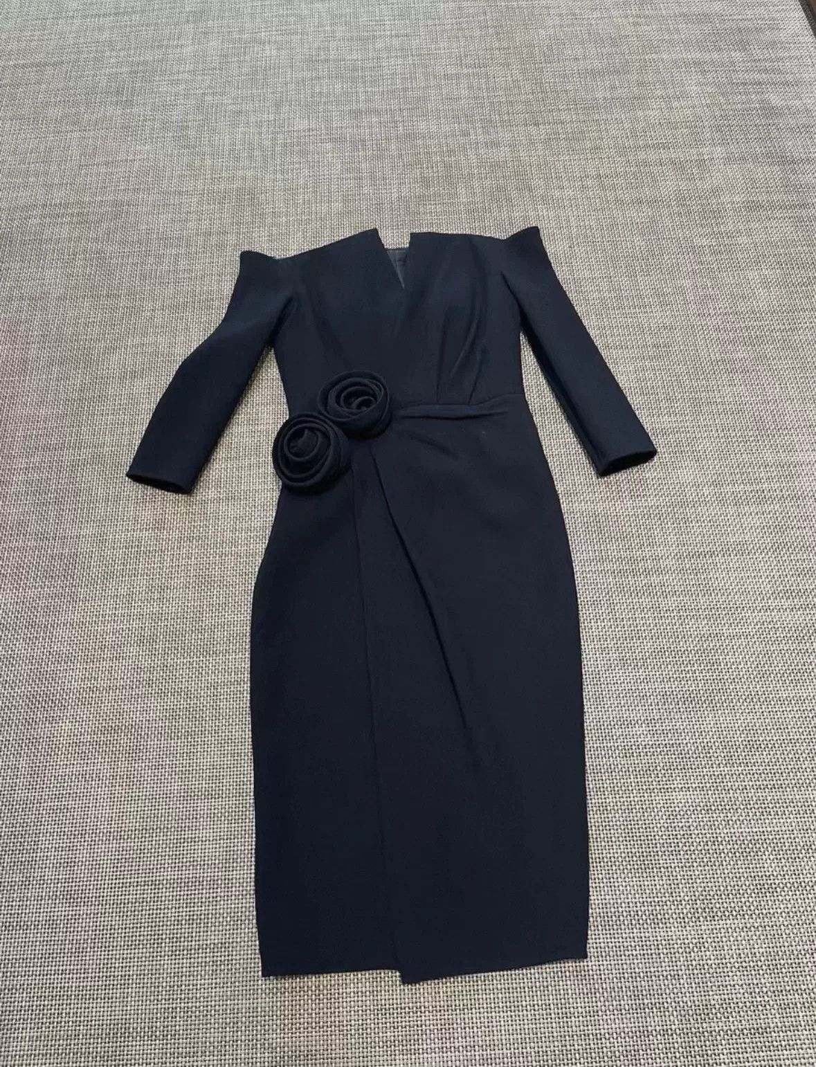Oscar De La Renta Oscar de la Renta Black One-Shoulder Dress Size XS / US 0-2 / IT 36-38 - 2 Thumbnail