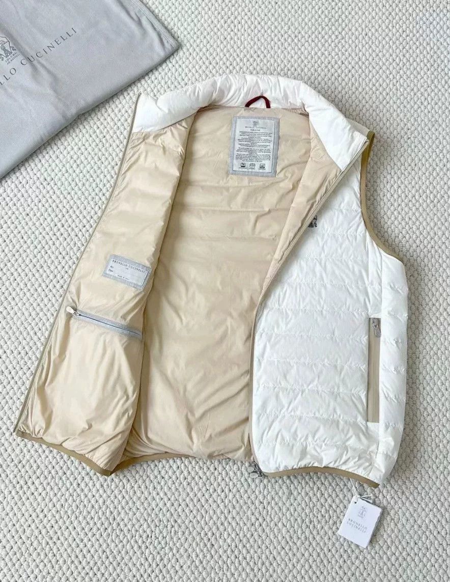 Brunello Cucinelli Brunello Cucinelli Men's White Puffer Vest Size US M / EU 48-50 / 2 - 3 Thumbnail